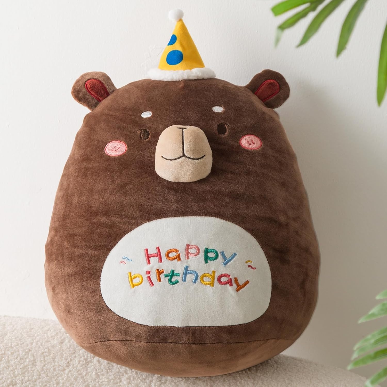 Cuddling Bear Plush Pillow