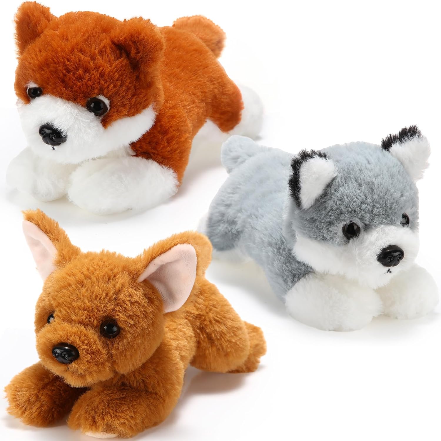 Skylety 3 Pcs Plush Dog Pillow Toy Set