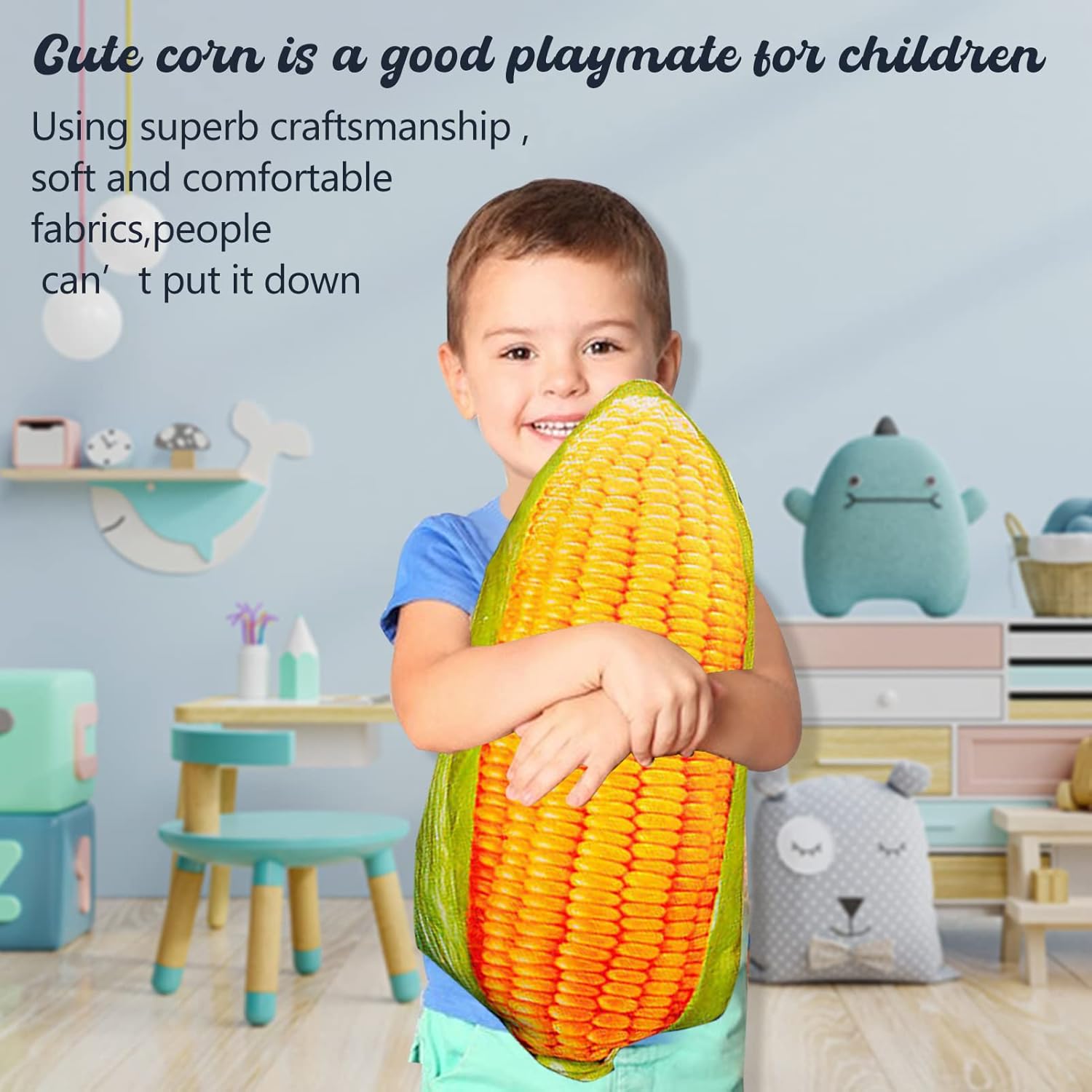 Creative 197-inch Corn Plush Pillow for Kids