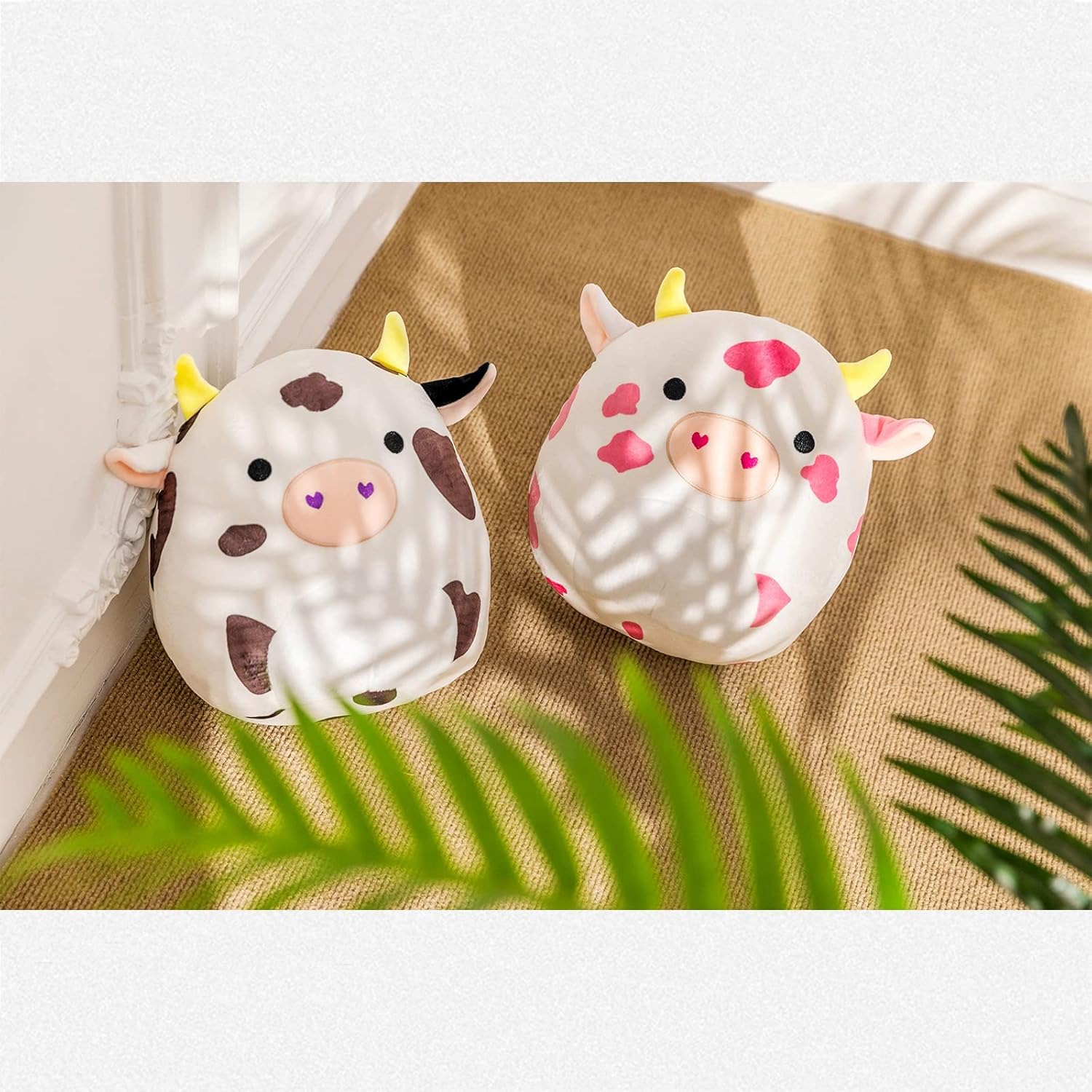 12 Inch Spotted Cow Plush Pillow - 4D Cute Print