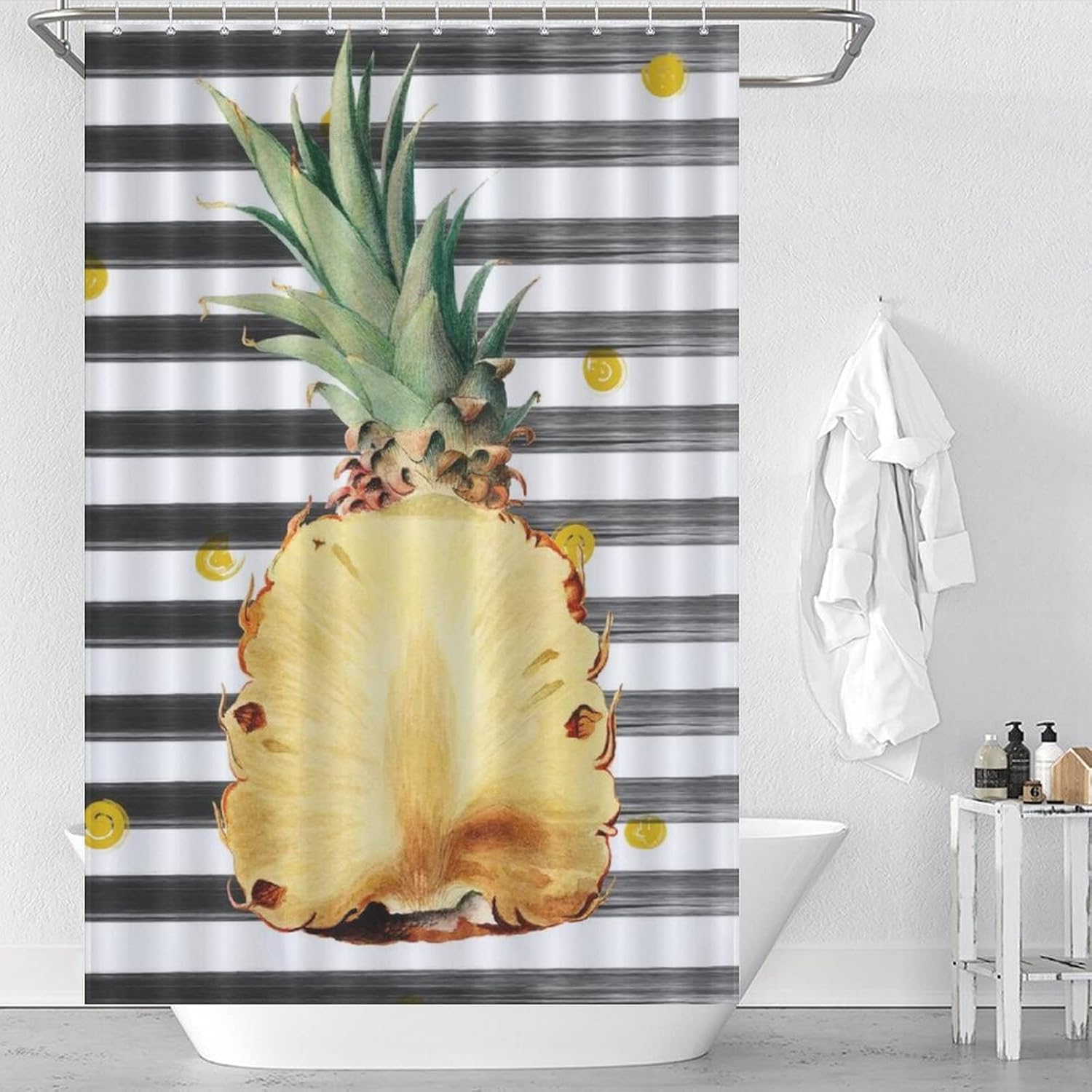 Summer Fun Pineapple Bath Curtains