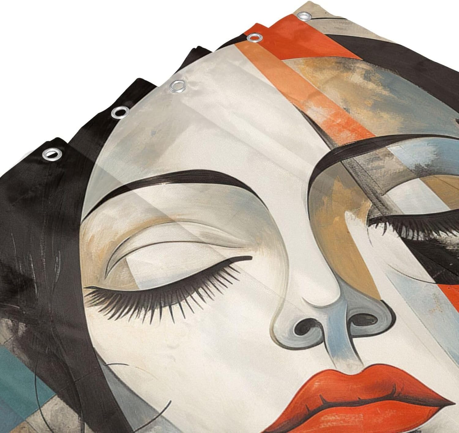 DAOWANGZUO Abstract Girl Boho Shower Curtain Set 72x72in