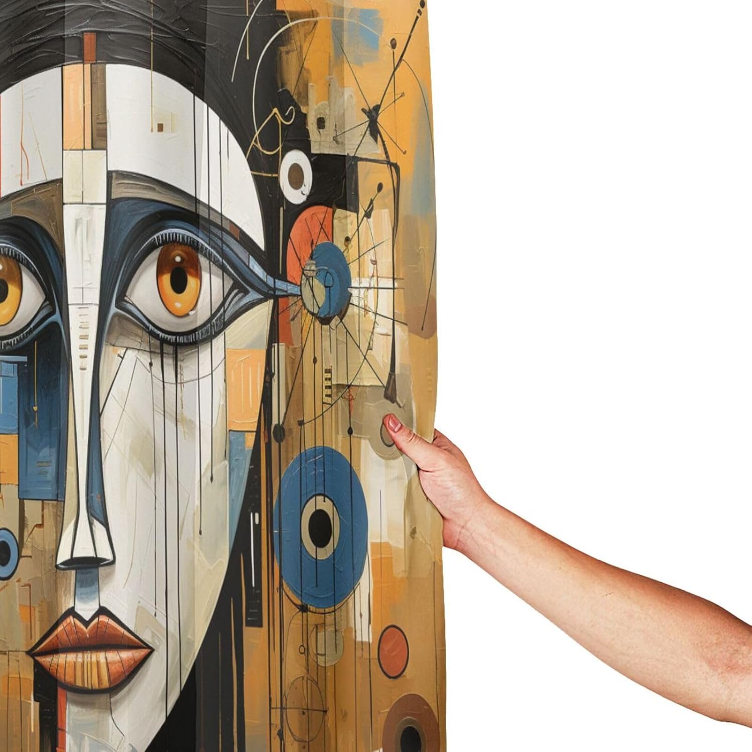 Female Face Shower curtain Set