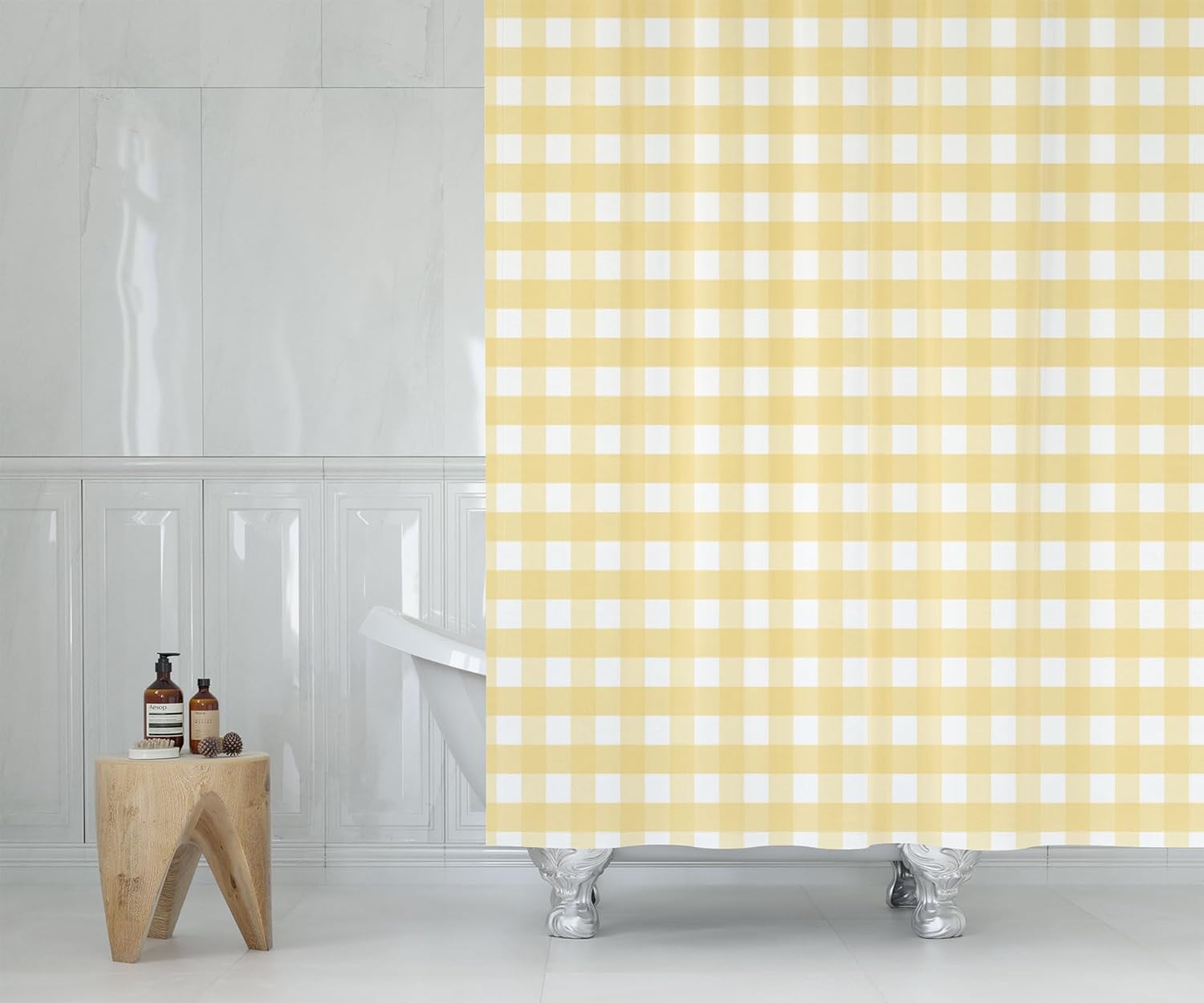 CAPSCEOLL Gingham Shower Curtain