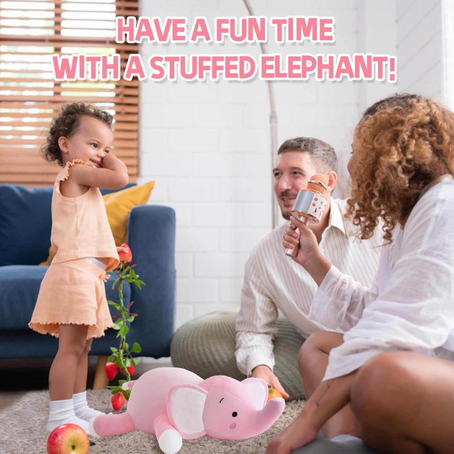 Weighted Elephant Plush Hugging Pillow for Kids
