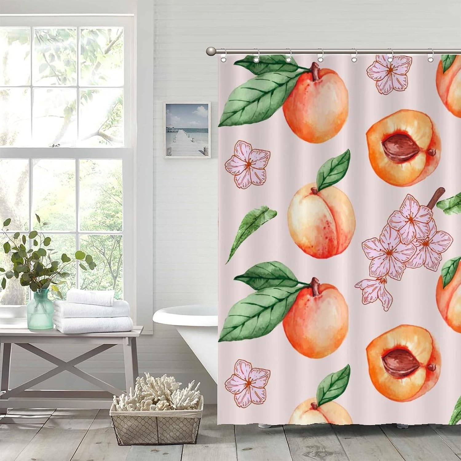 Perfectly Pondered Cute Fruit Shower Curtain