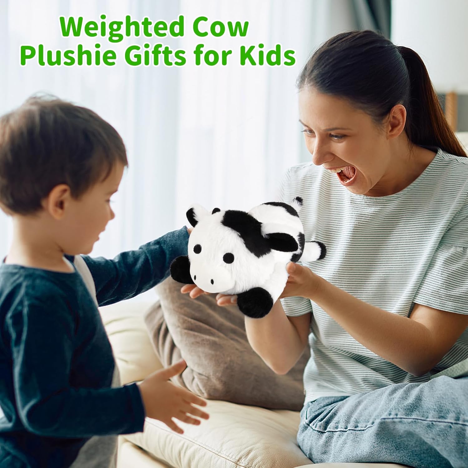 Leokawin Weighted Cow Stuffed Animal