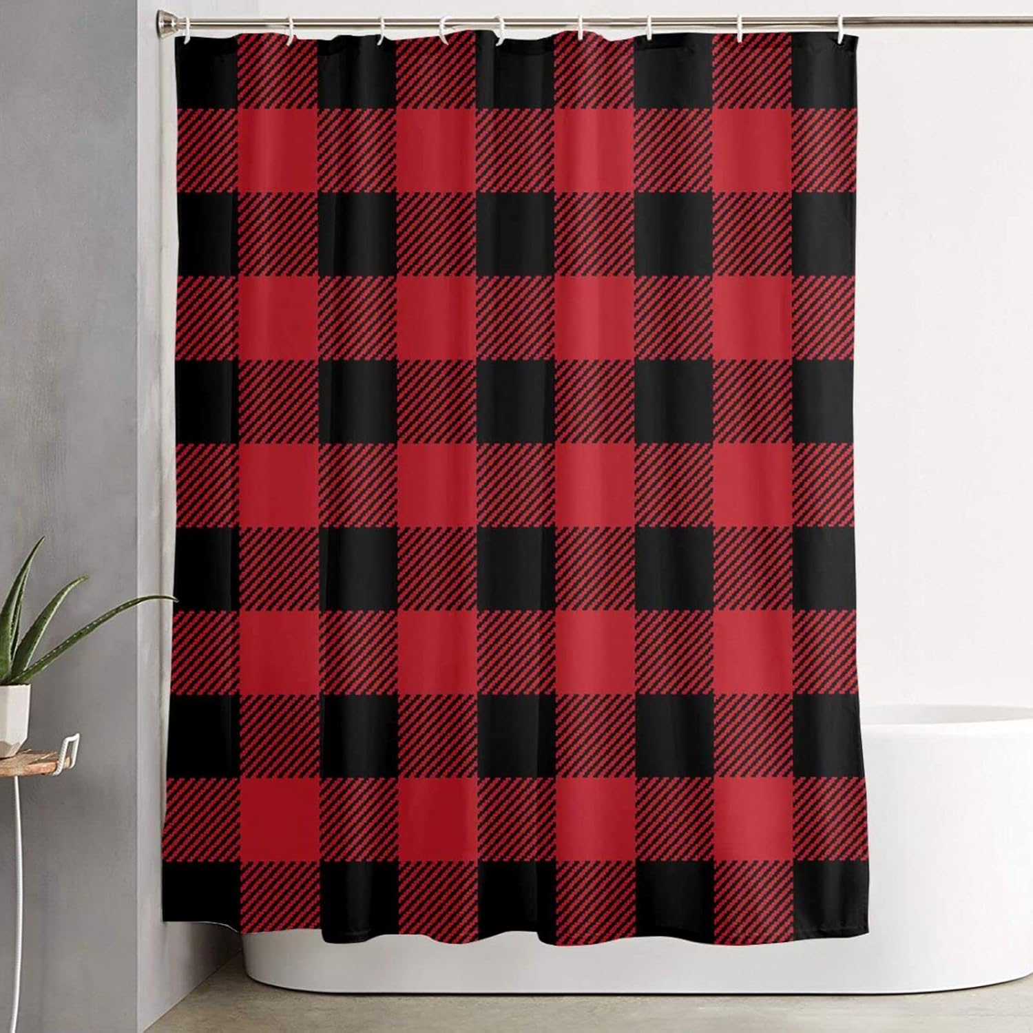Buffalo Plaid Waterproof Shower Curtain