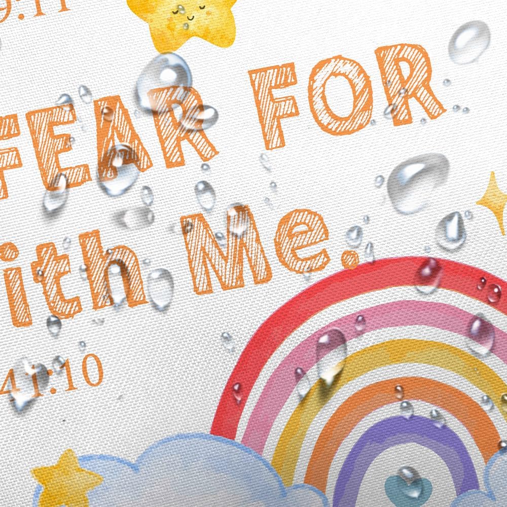 Kids Christian Inspirational Quotes 72-inch Shower Curtain Set