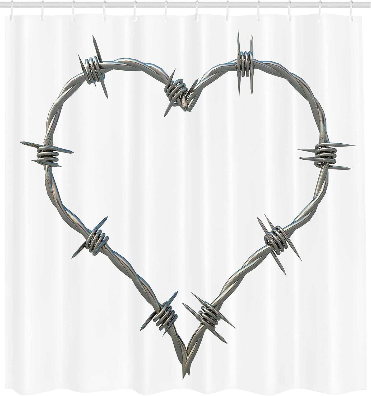 Ambesonne Barbed Wire Shower Curtain Security Destination