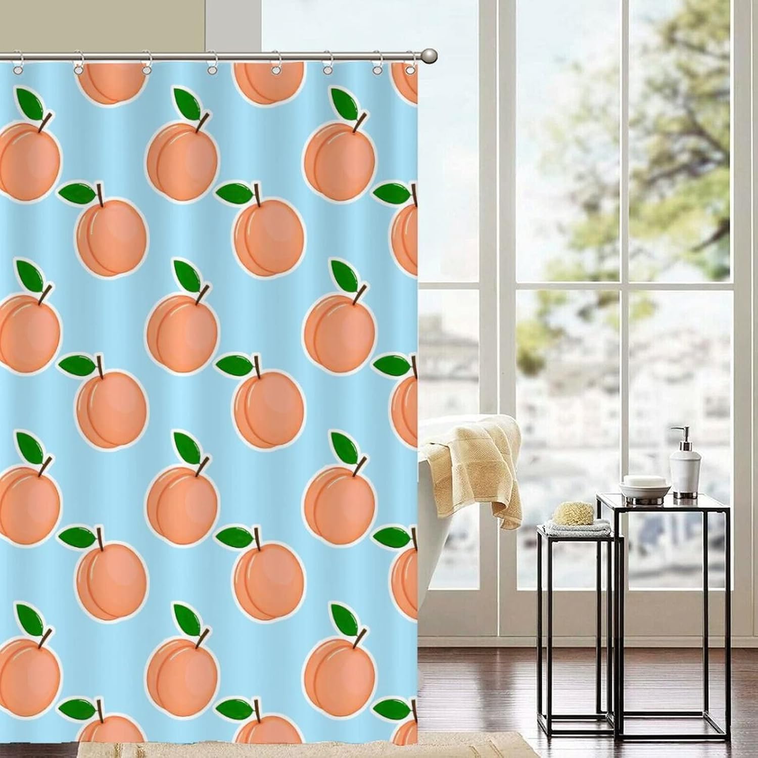 Cute Fruit Pattern Shower Curtain Liner 71x79