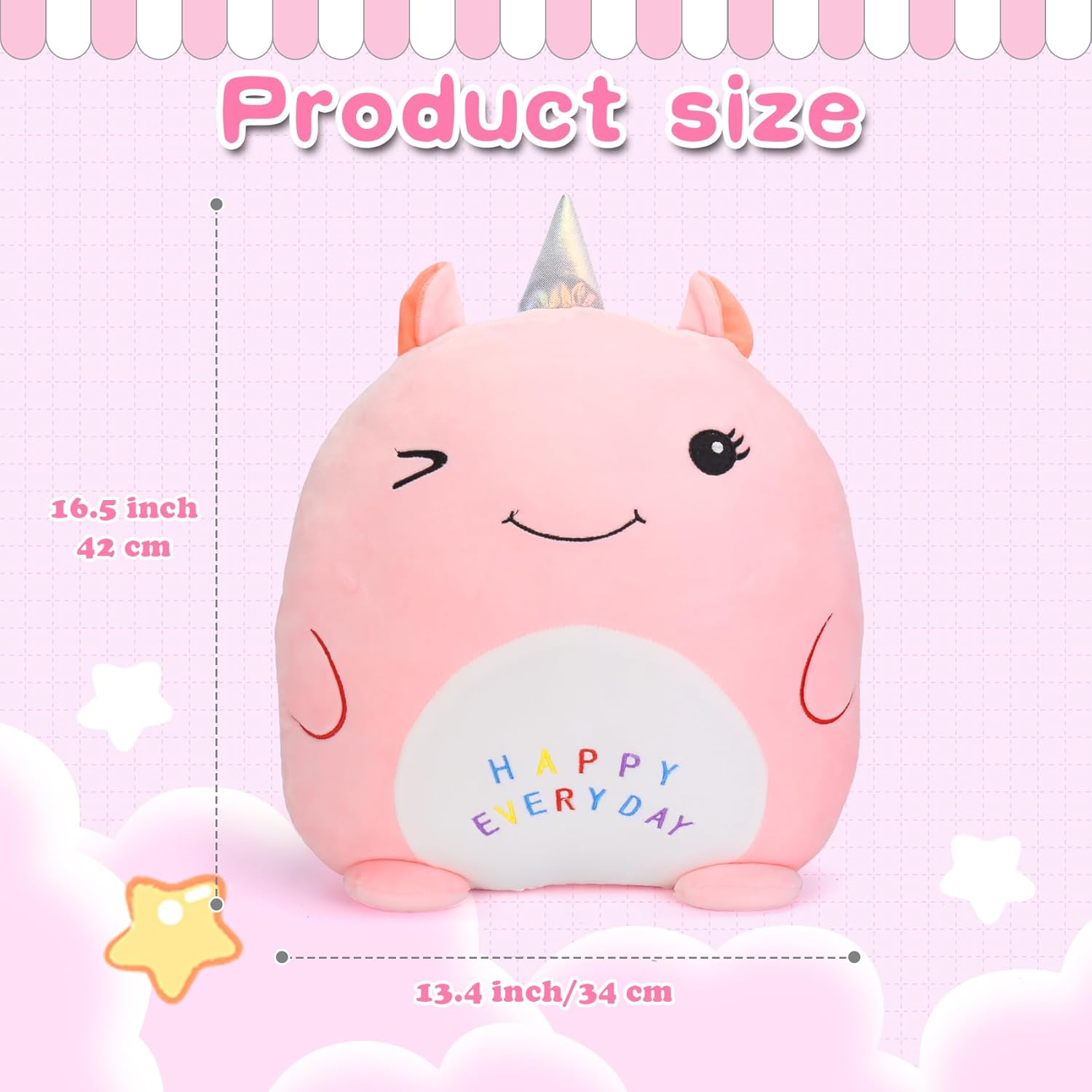 16 Unicorn Plush Pillow for Girls