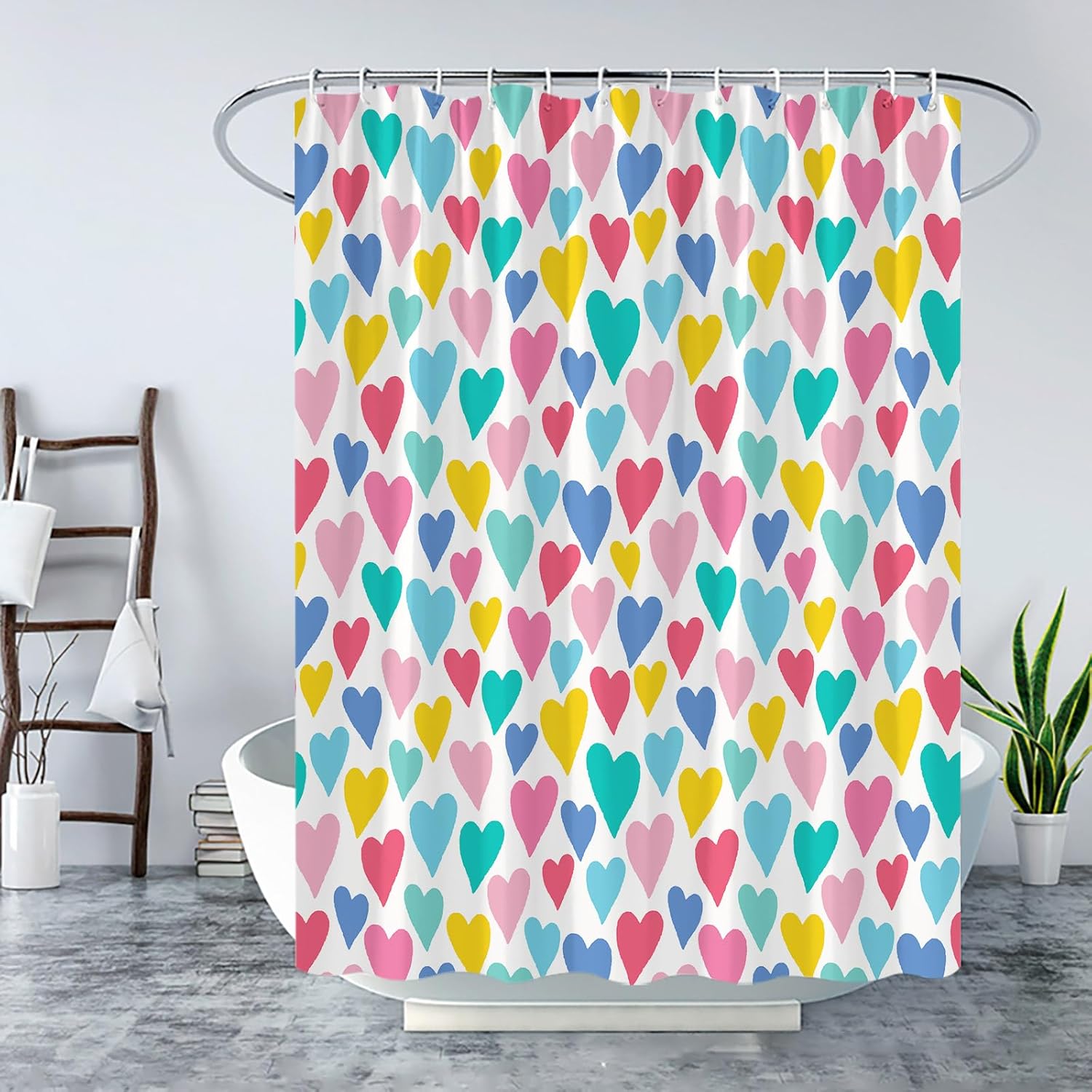 Valentines Day Heart Shower Curtain