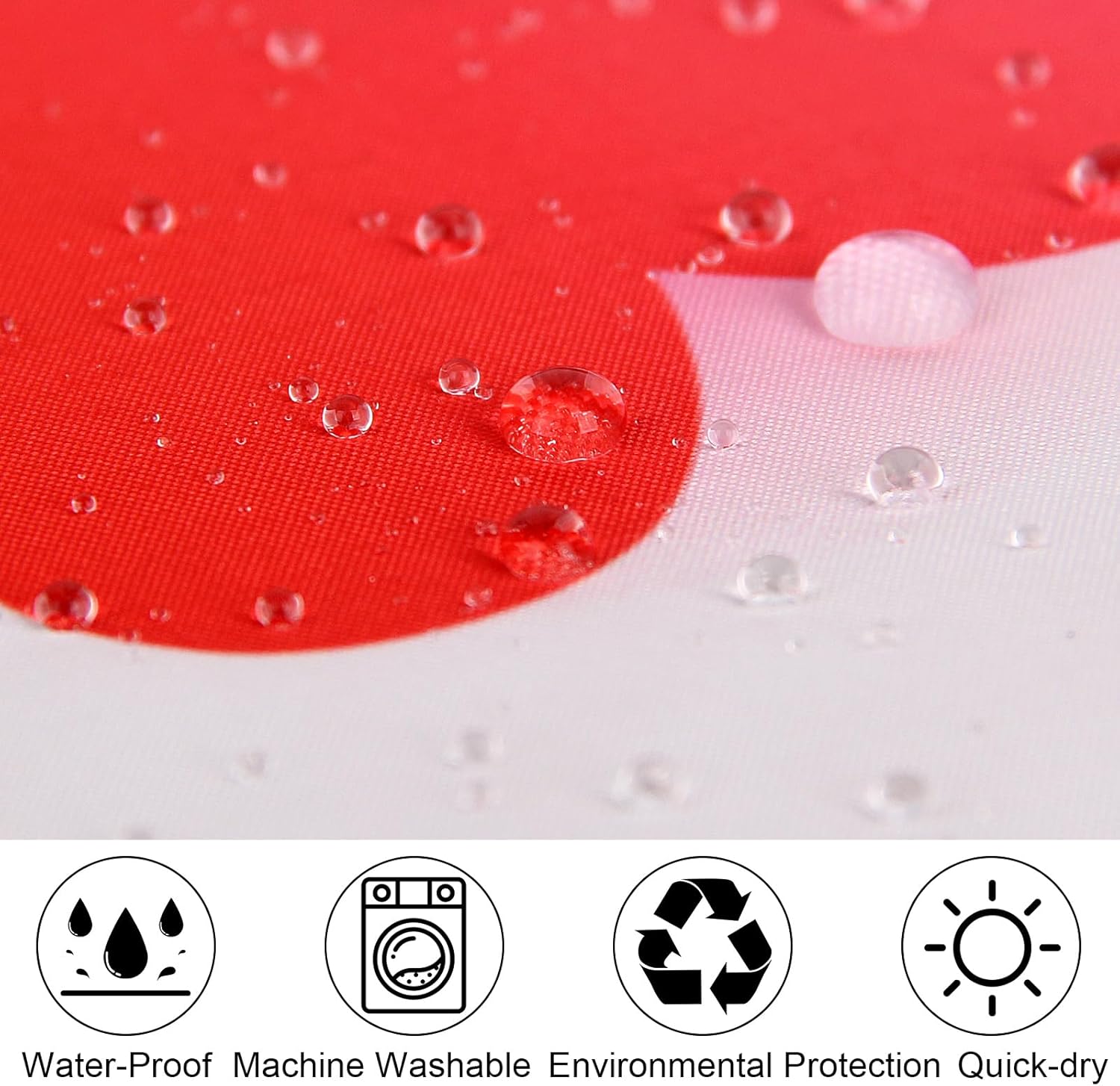 Stylish Valentines Day Shower Curtain with Falling Red Hearts for Your Bathroom