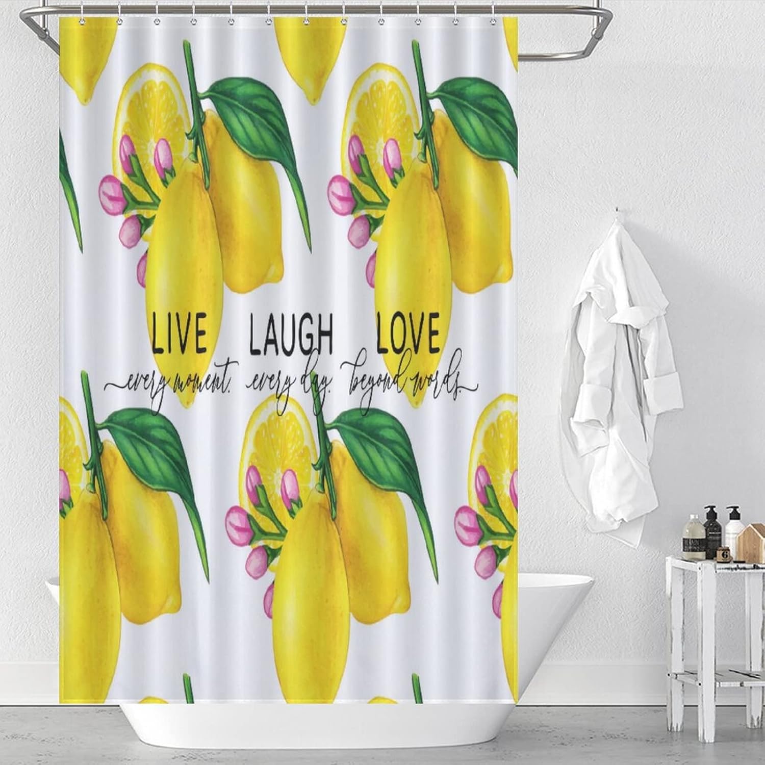 Sweet Natural Fruit Pattern Shower Curtain 48x72