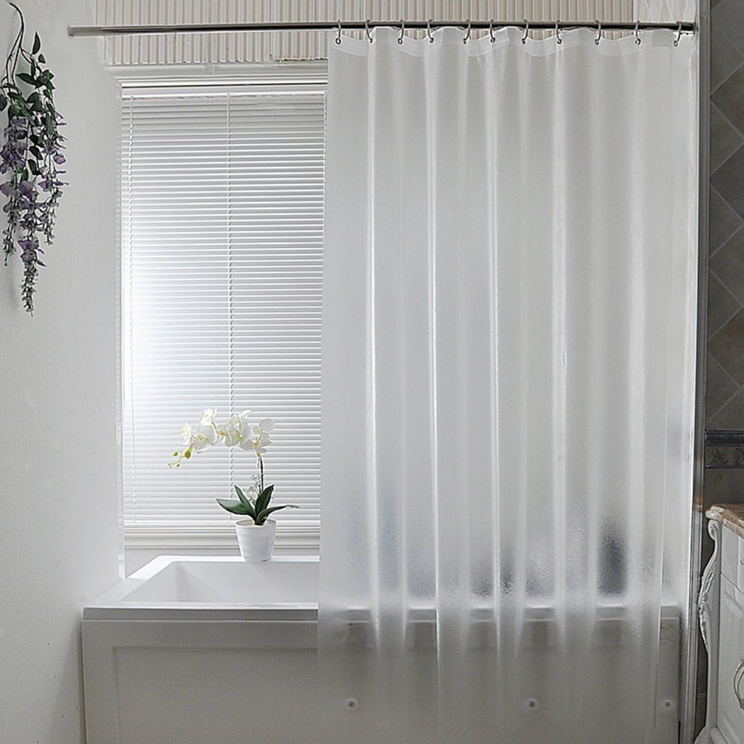 AooHome Frosted Eva Shower Curtain