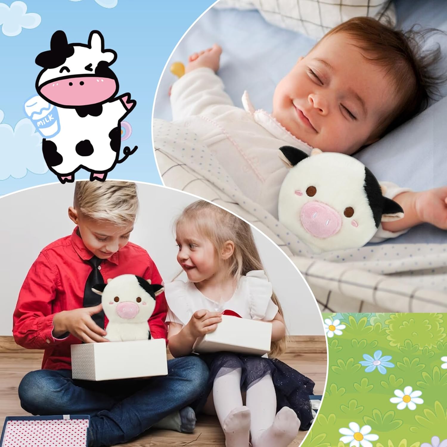 Happy Horseshoe Cow Stuffed Animal
