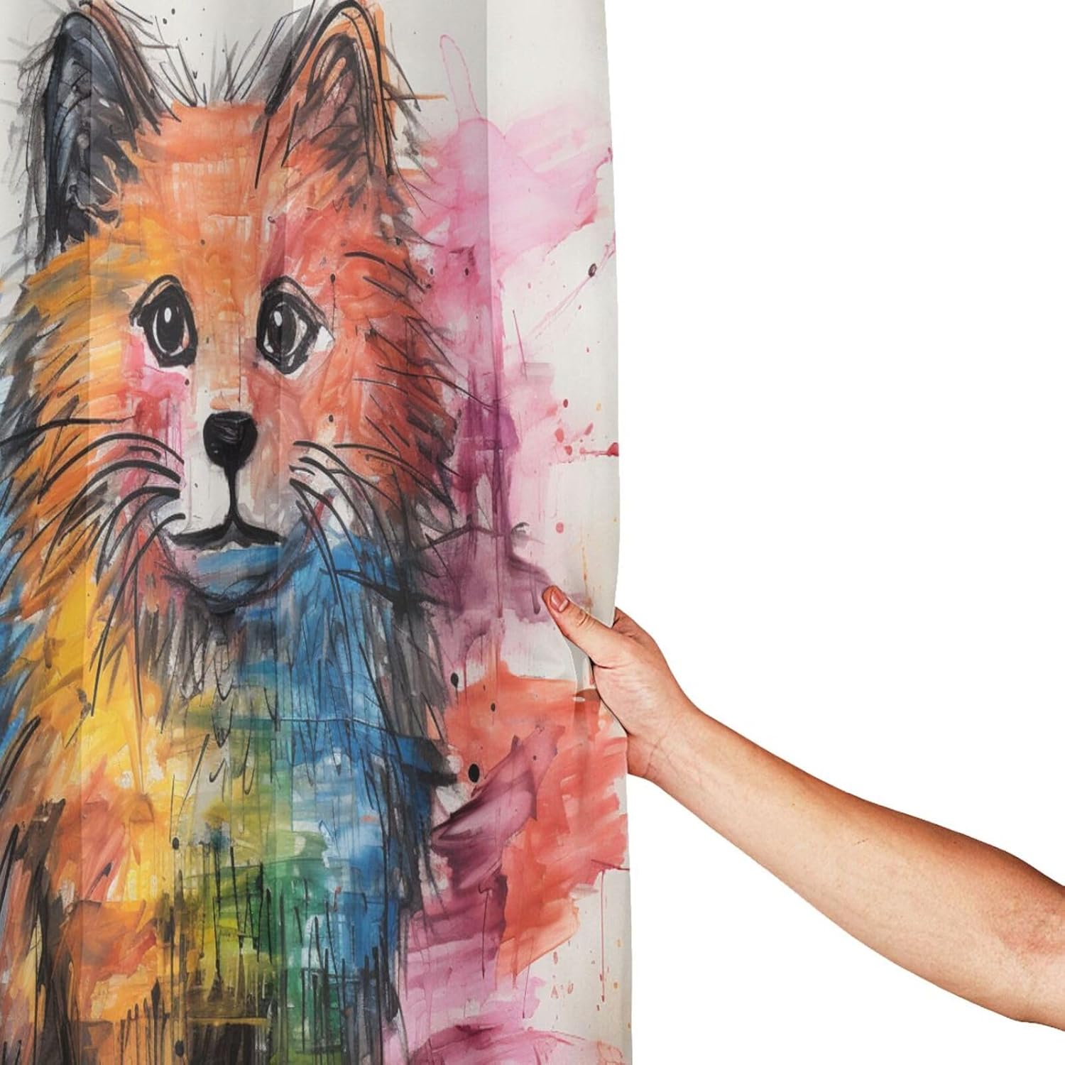 Cute Dog Shower Curtain Set