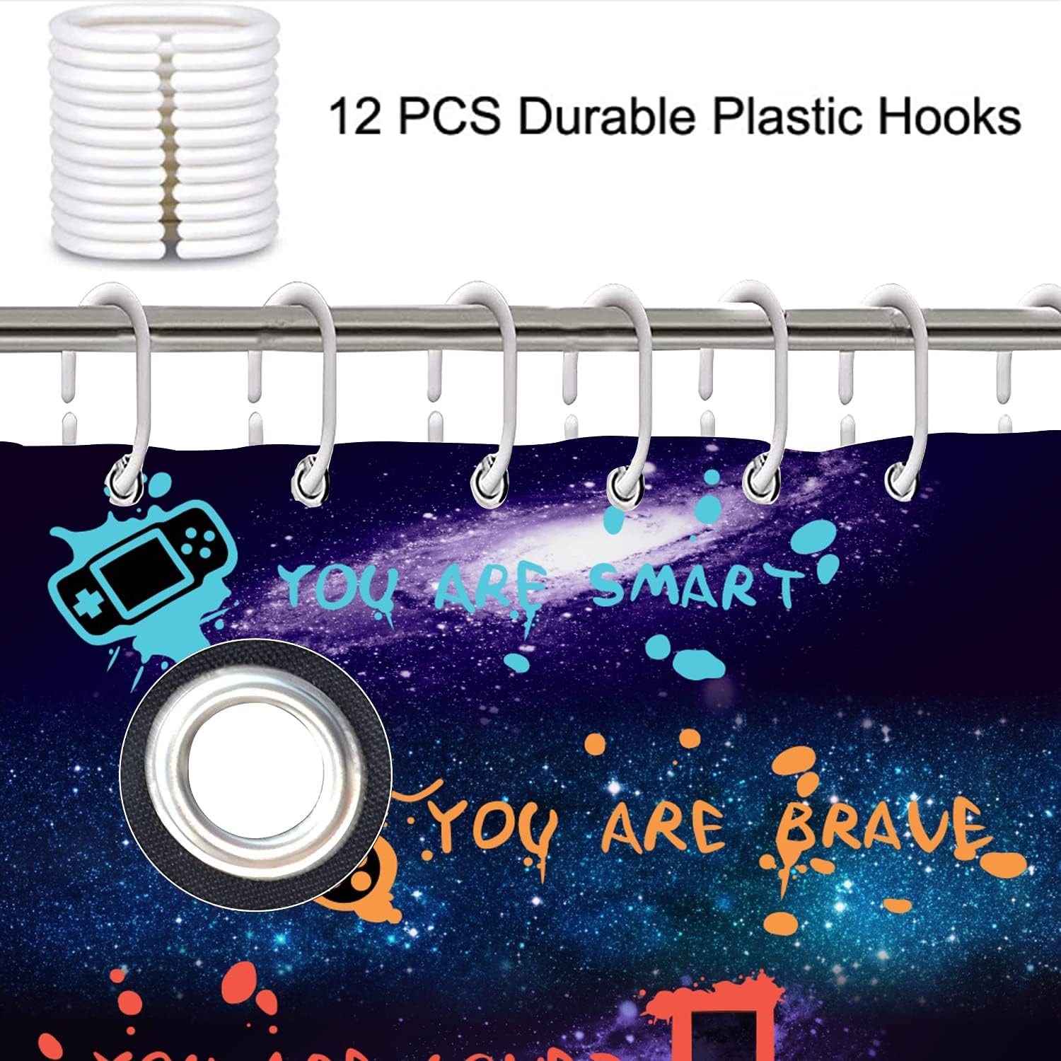 boys gaming Bathroom shower curtain set