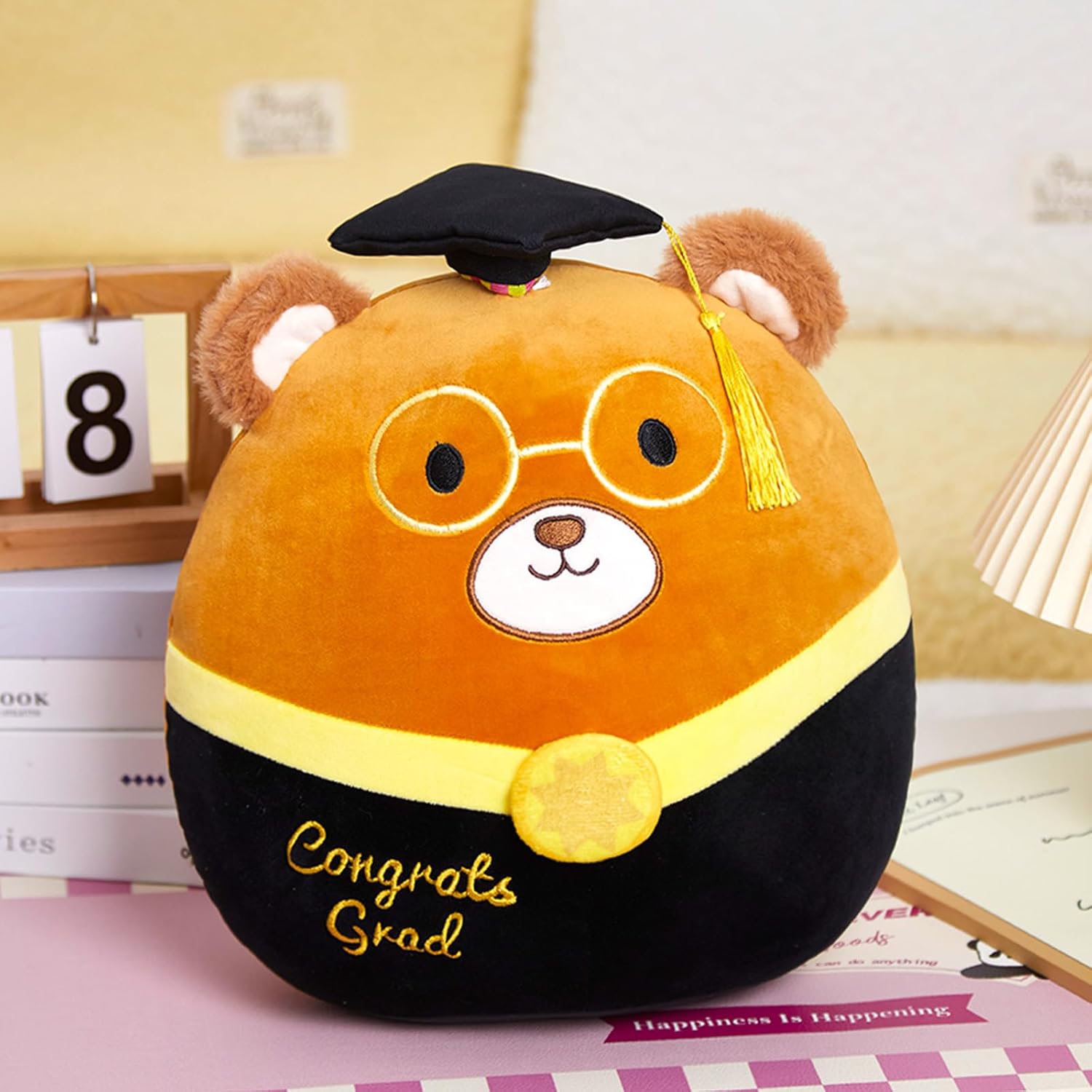 HappySpot 13 Graduation Bear Plush Pillow with Grad Cap