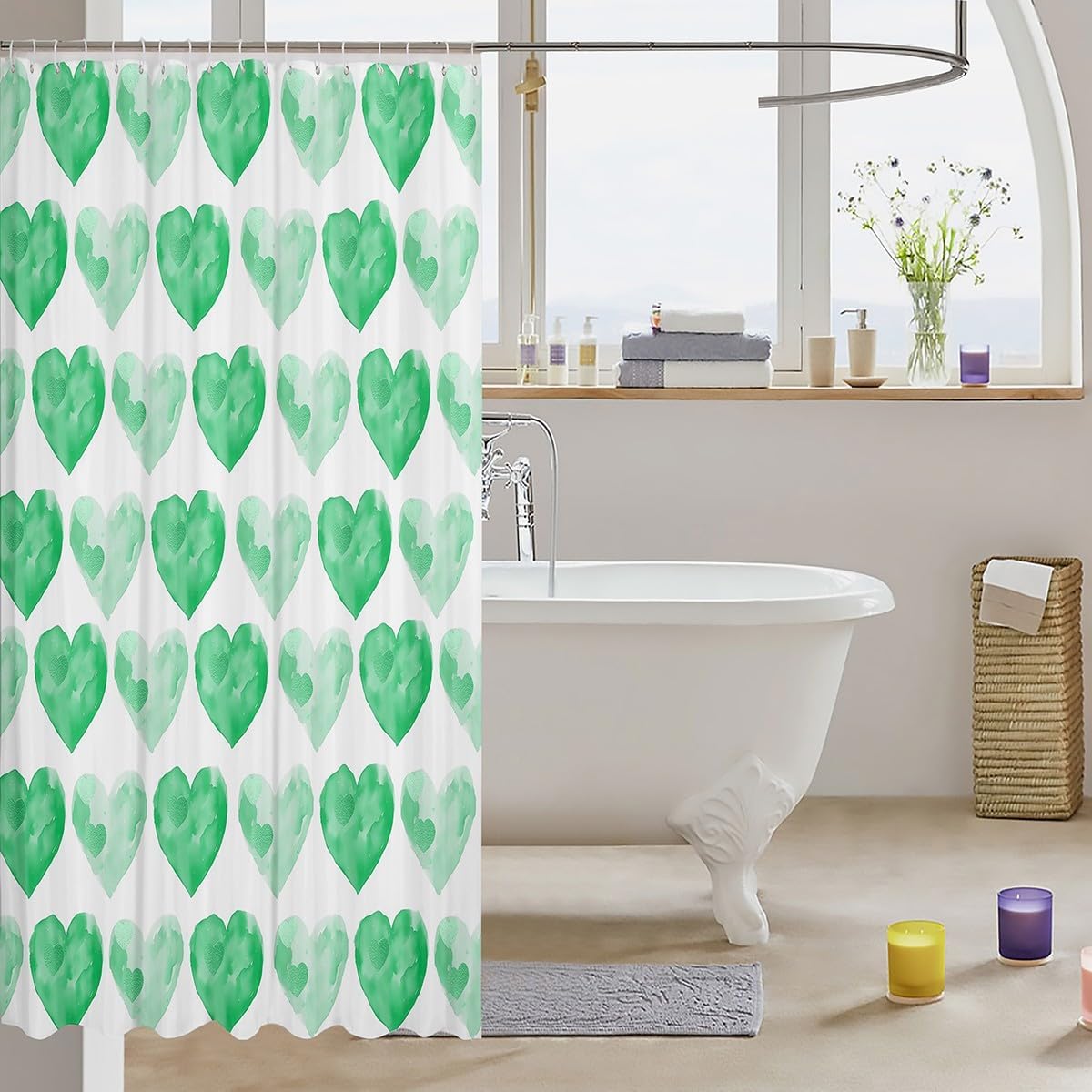 Stunning 72x72 Valentines Day Shower Curtain