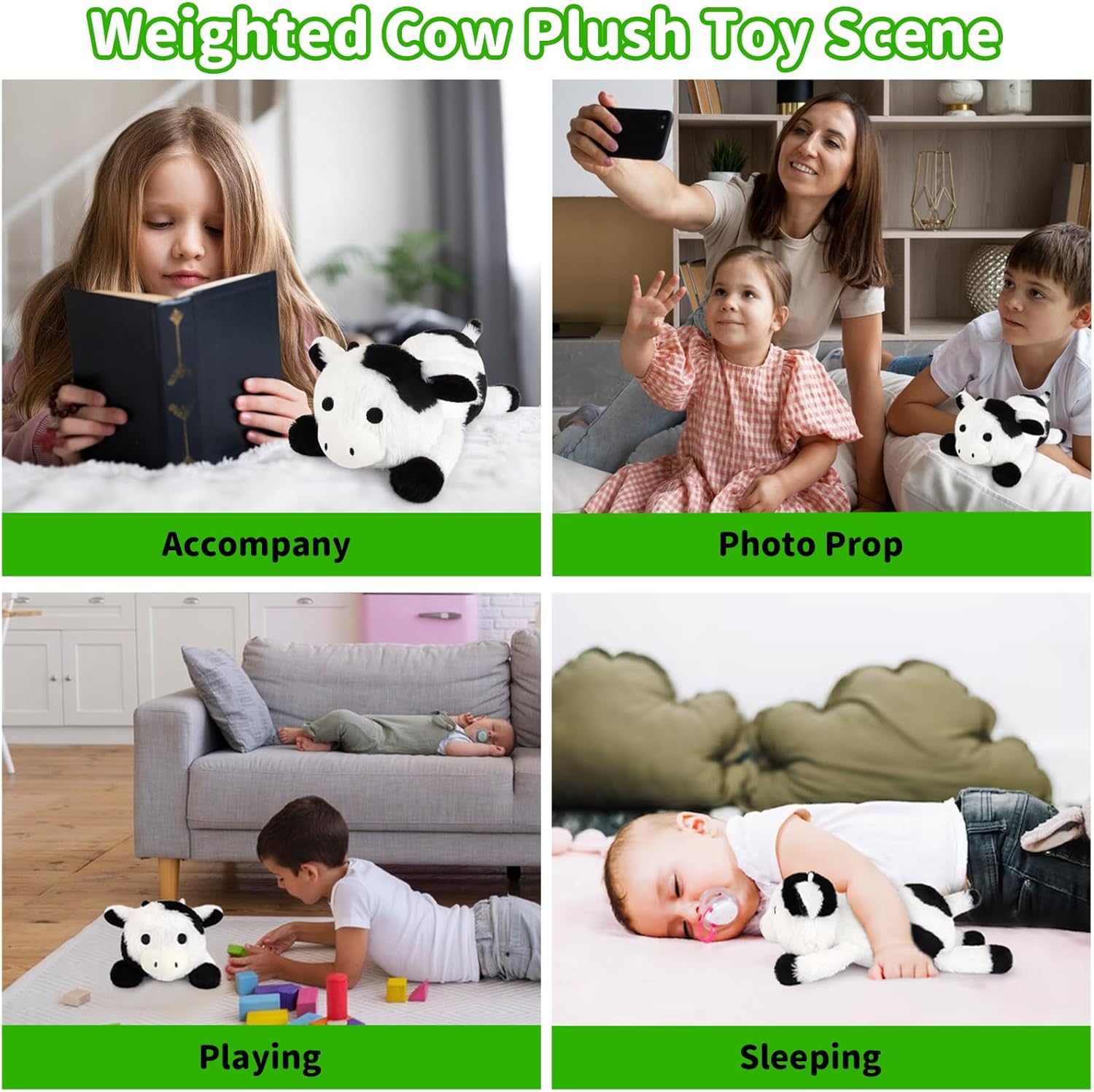 Leokawin Weighted Cow Stuffed Animal