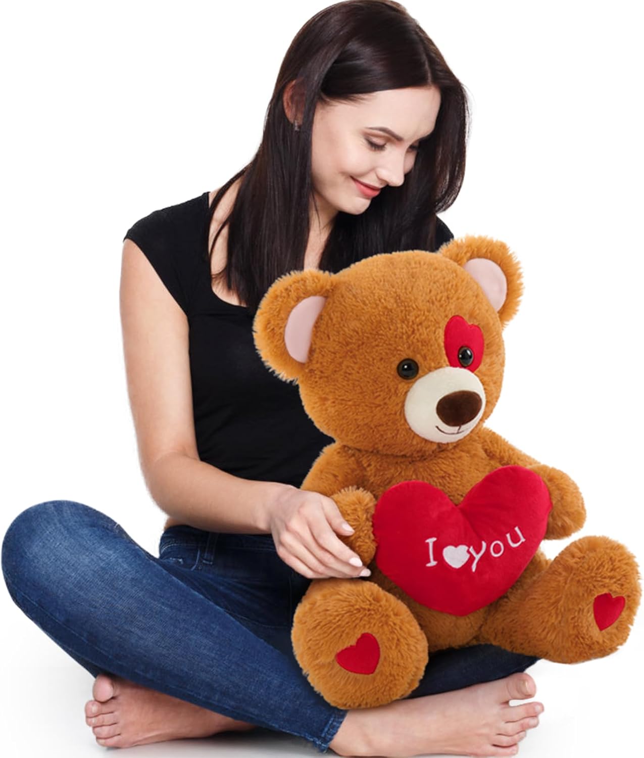 MaoGoLan Teddy Bear Plush 20 Red Heart Symbol for Love