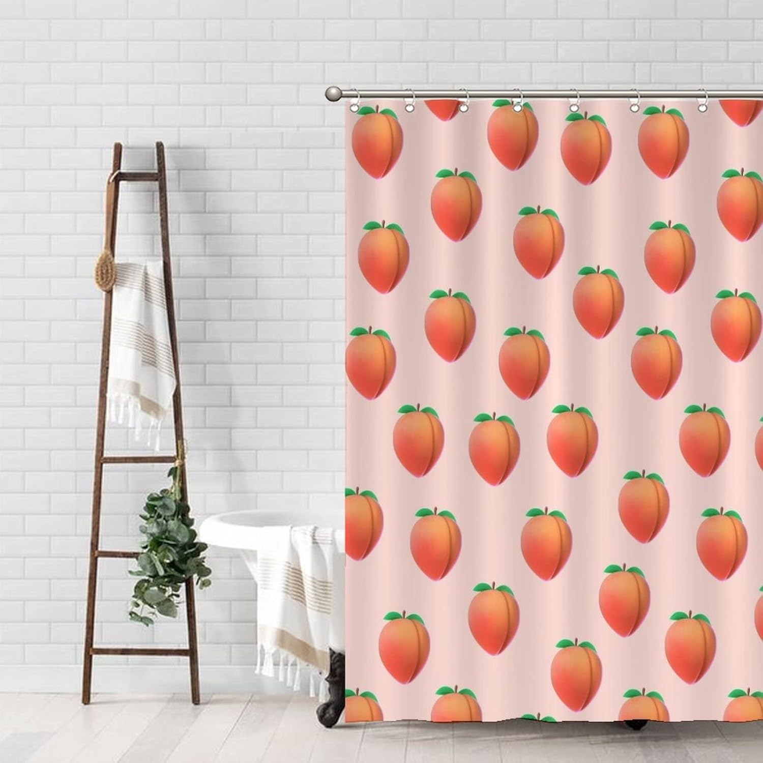 UTF4C Fruit Pattern Shower Curtain Liner
