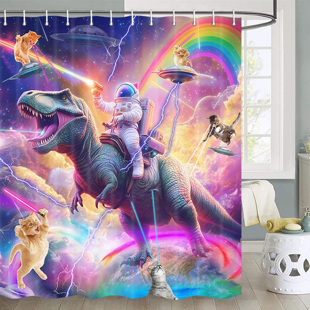 Dinosaur Shower Curtain Set