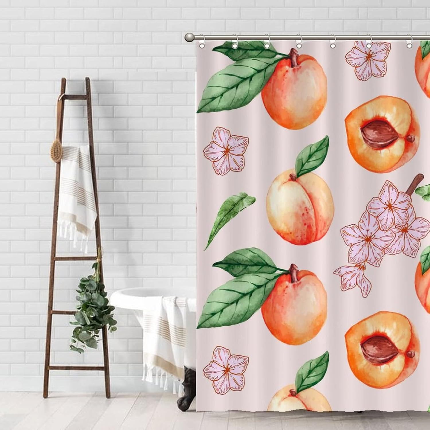 Perfectly Pondered Cute Fruit Shower Curtain