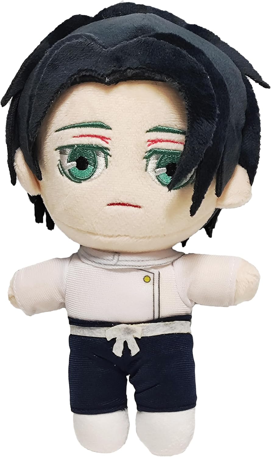 JCvCX Black Hair Boy Stuffed Plush Doll with White Shirt