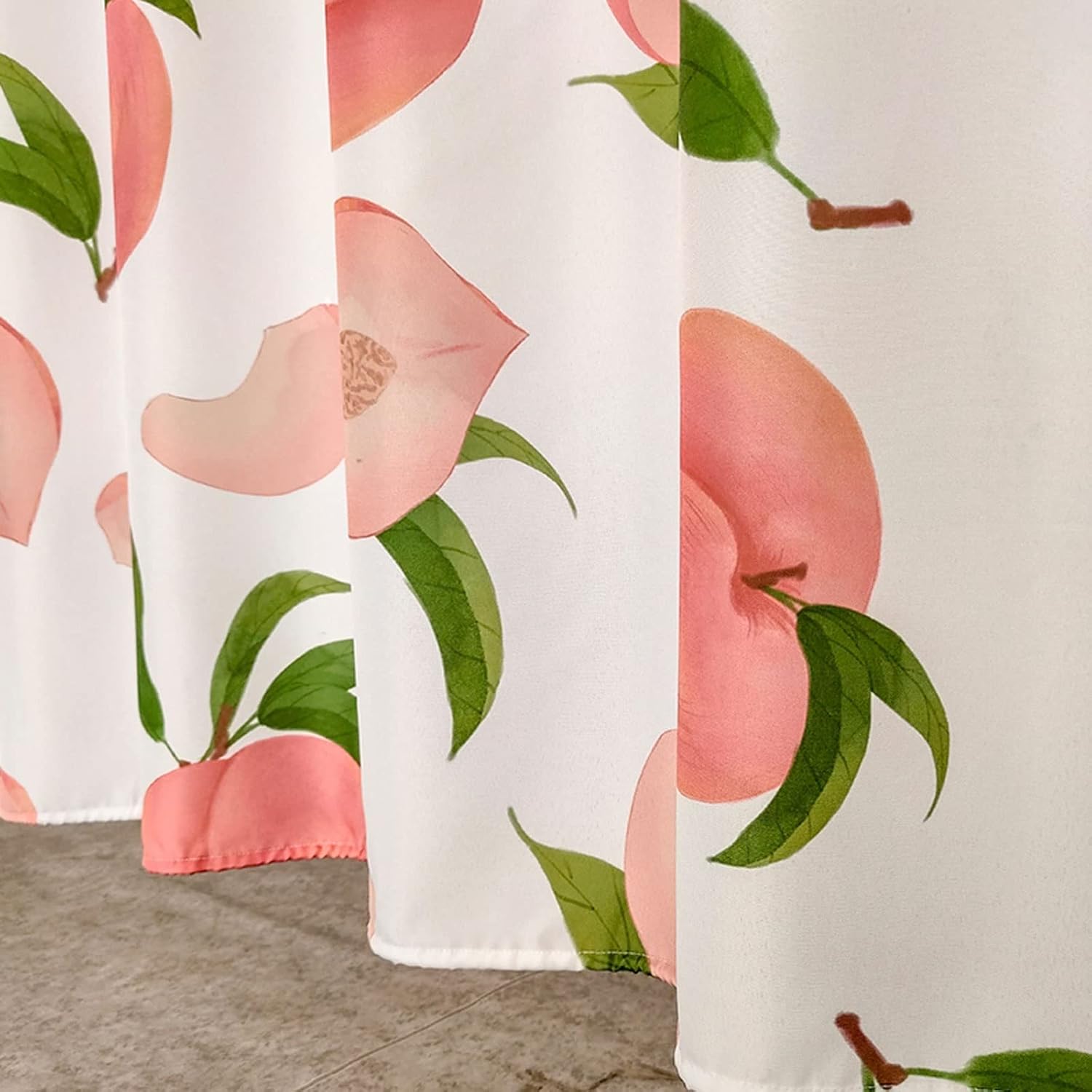 BNNP Fruit Peach Washable Polyester Bathroom Curtain 200x200cm