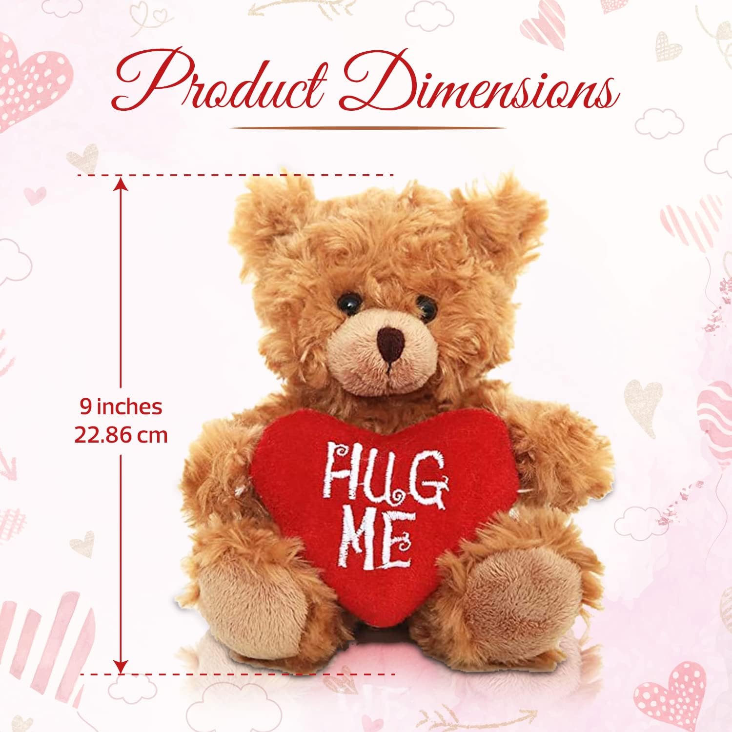 Mocha Heart Bear Plush Valentines Day Gift