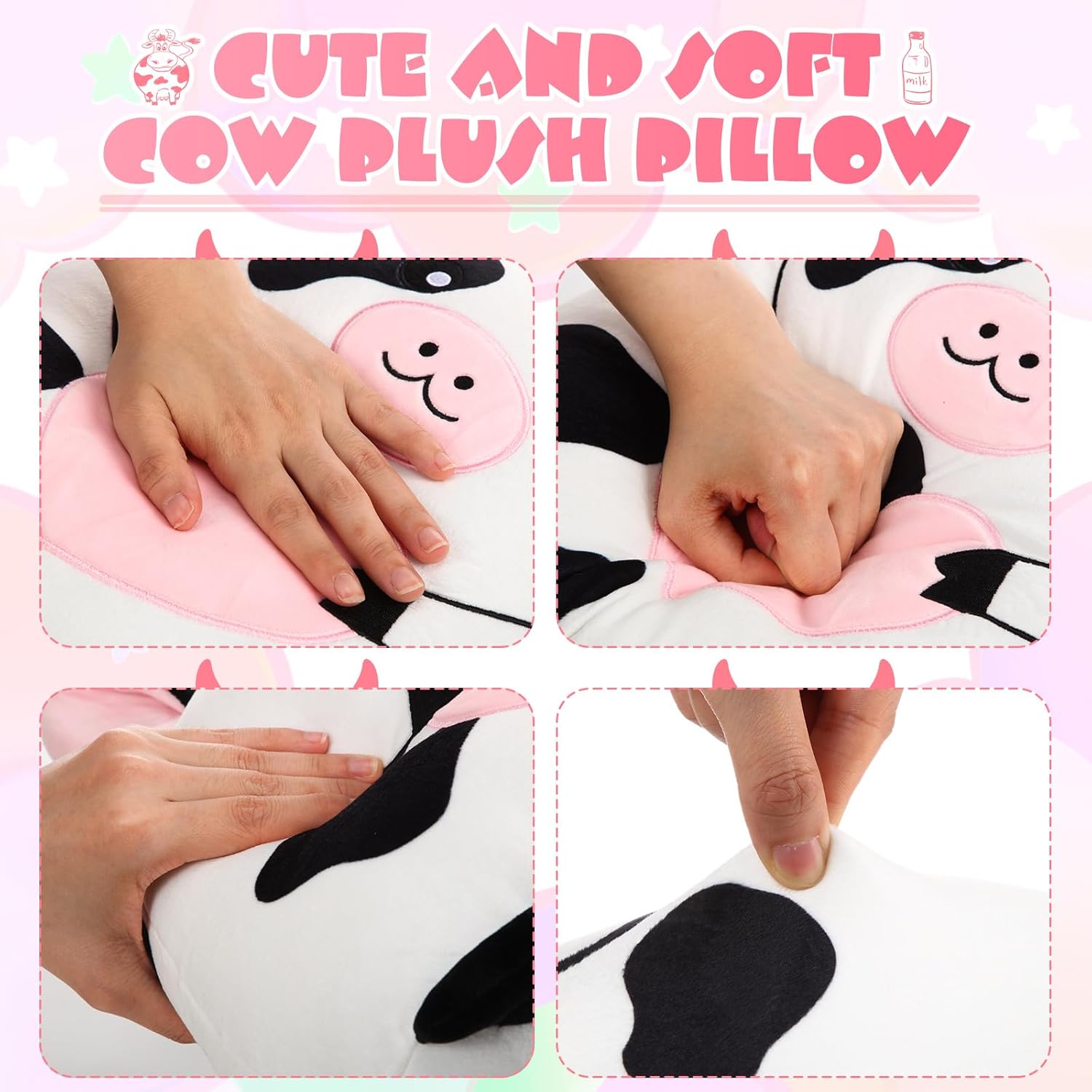 Leyndo Premium Cow Plush Pillow