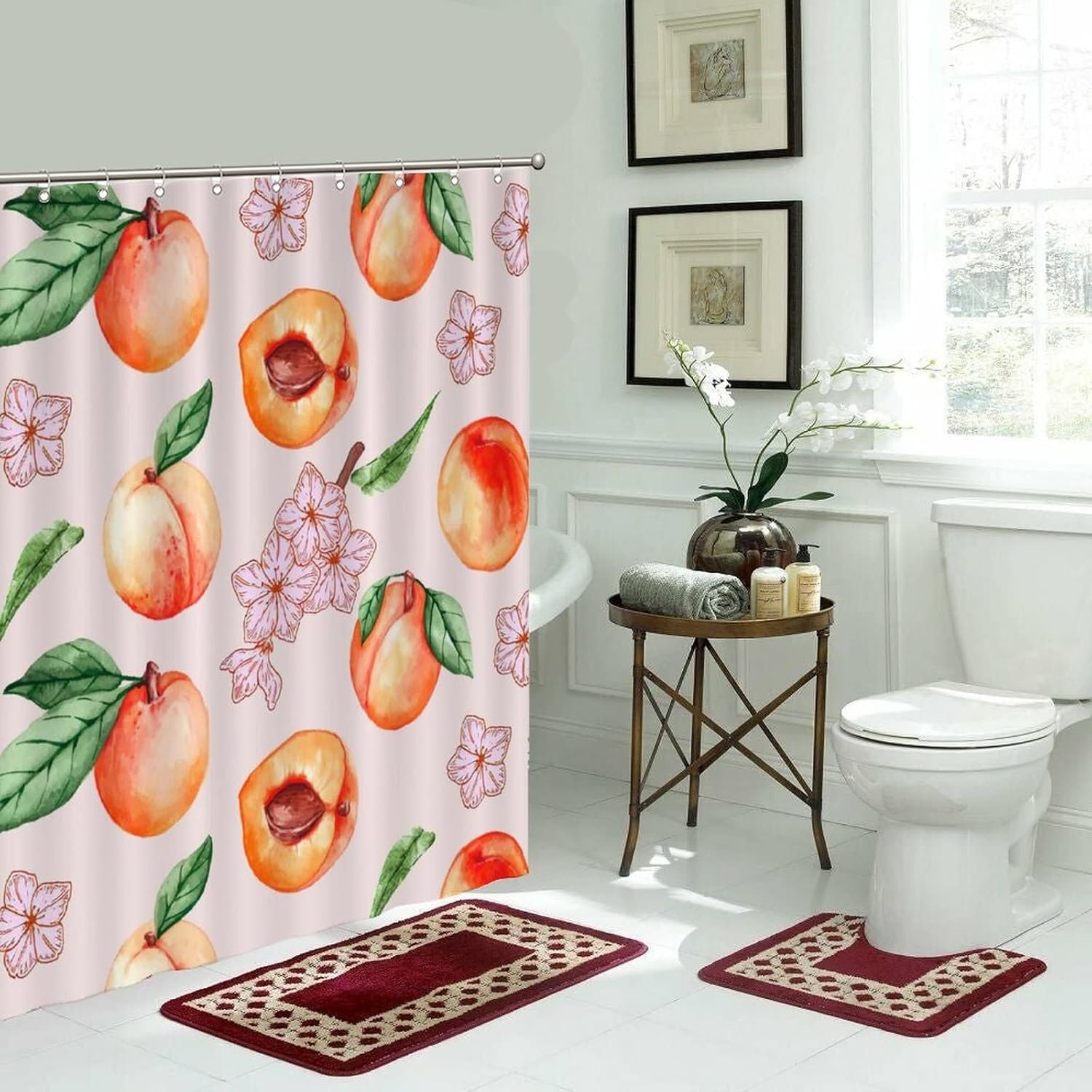 Perfectly Pondered Cute Fruit Shower Curtain