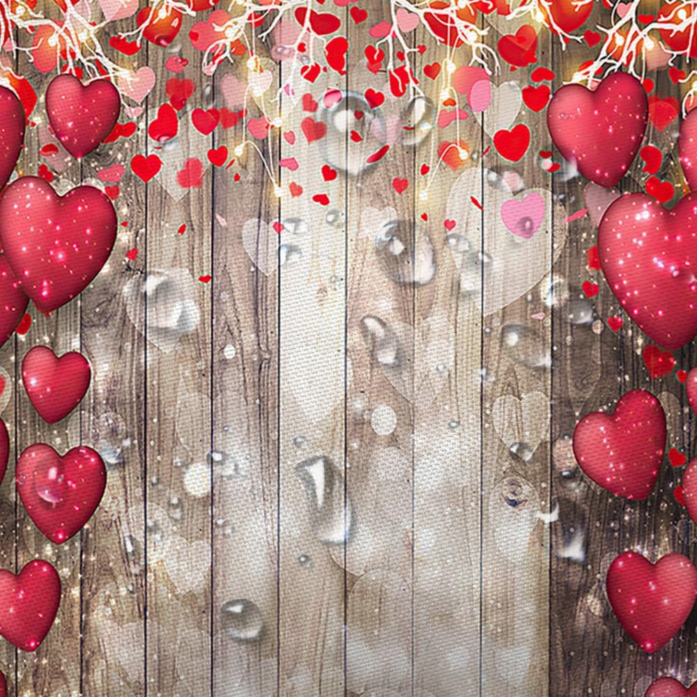 NYMB Valentine Rustic Heart Bashroom Shower Curtain