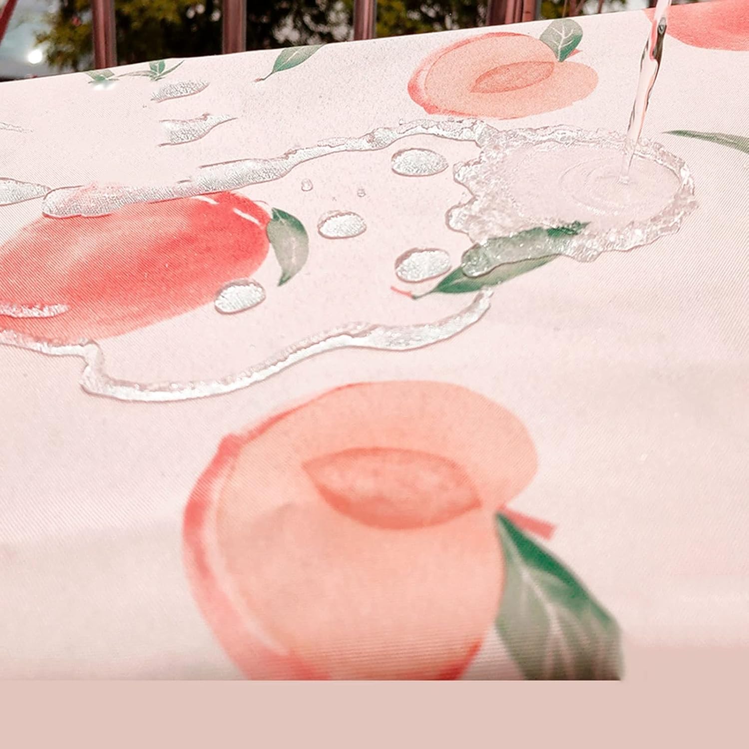 BNNP Fruit Peach Washable Polyester Bathroom Curtain 200x200cm