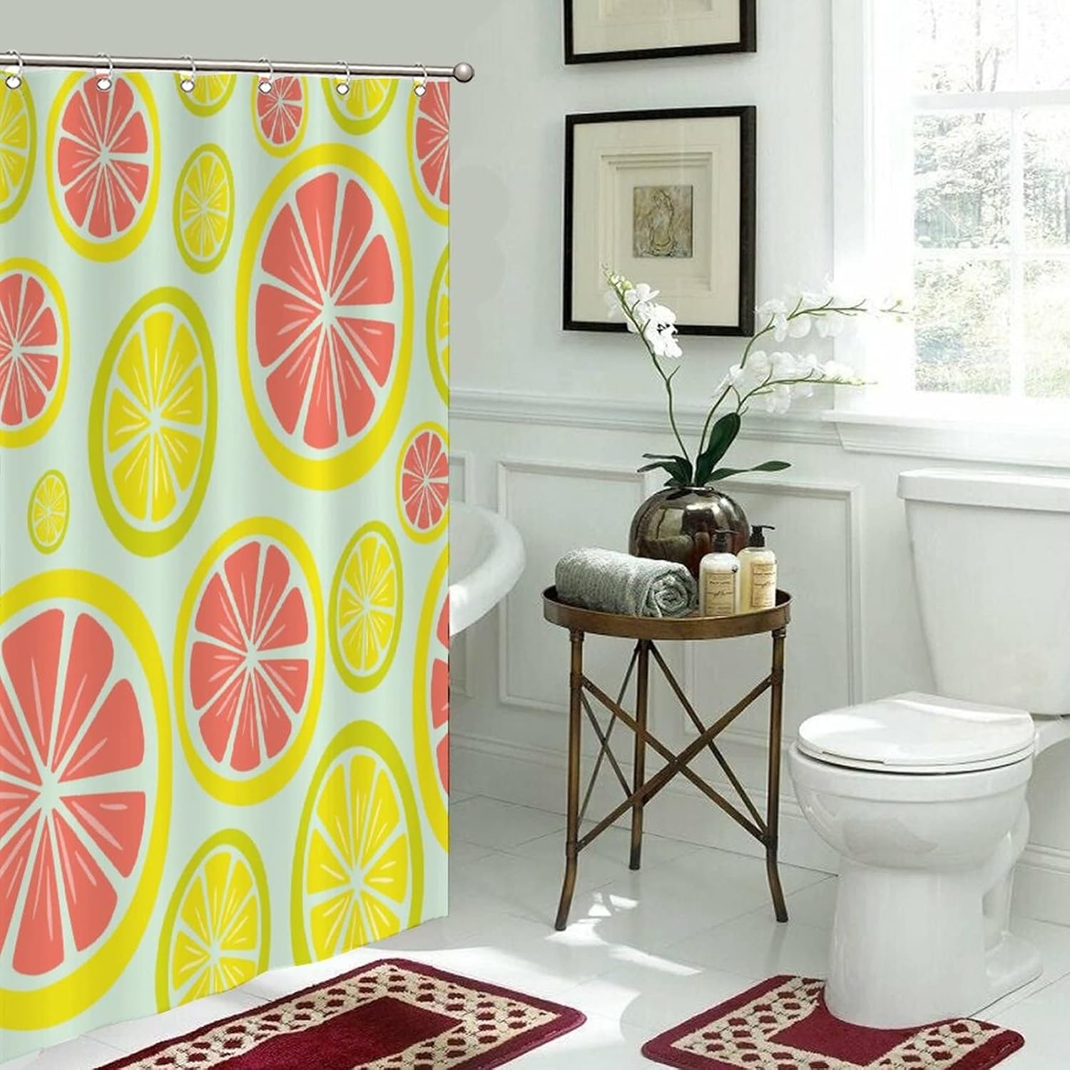 UTF4C Funny Fruit Show Shower Liner 35 x 71 Durable