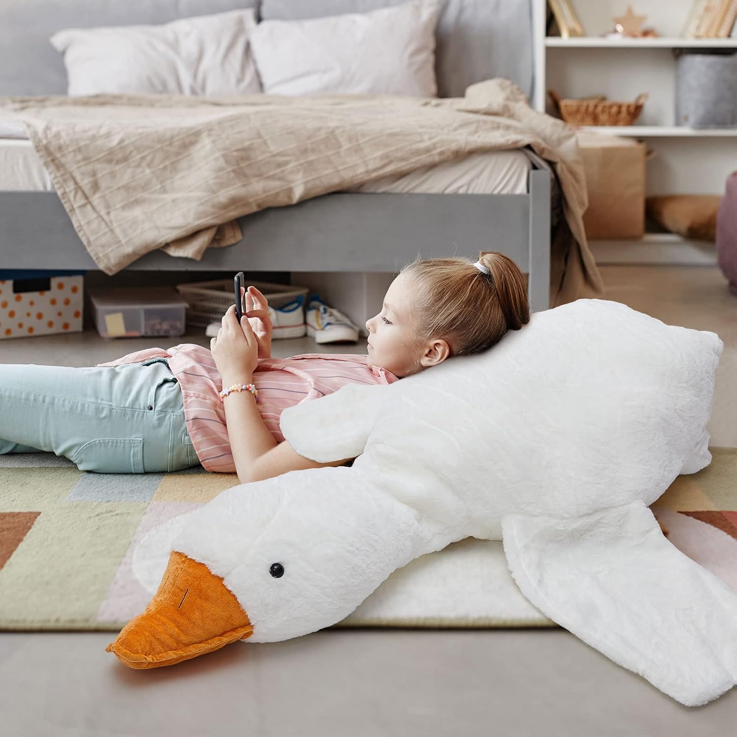 Meooeck Giant Goose Plush Pillow