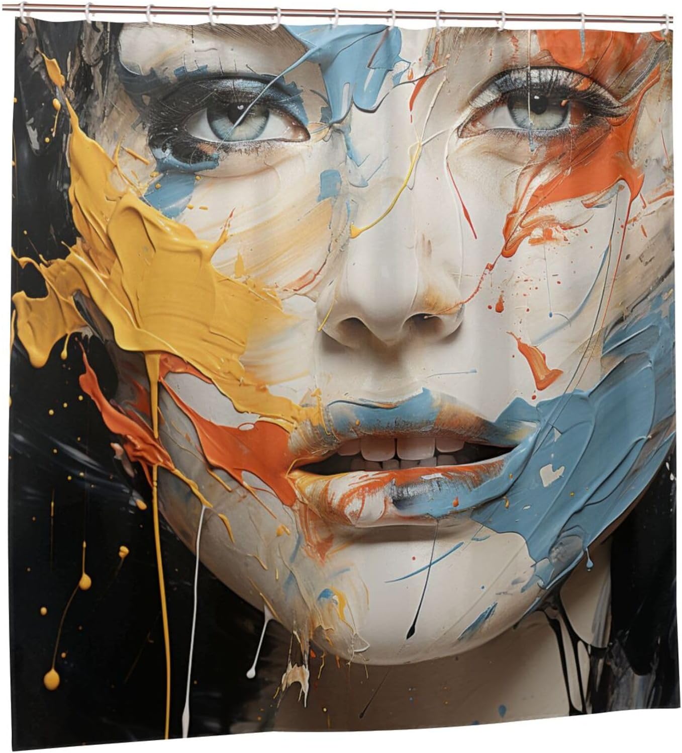 DAOWANGZUO Female Face Shower Curtain Set