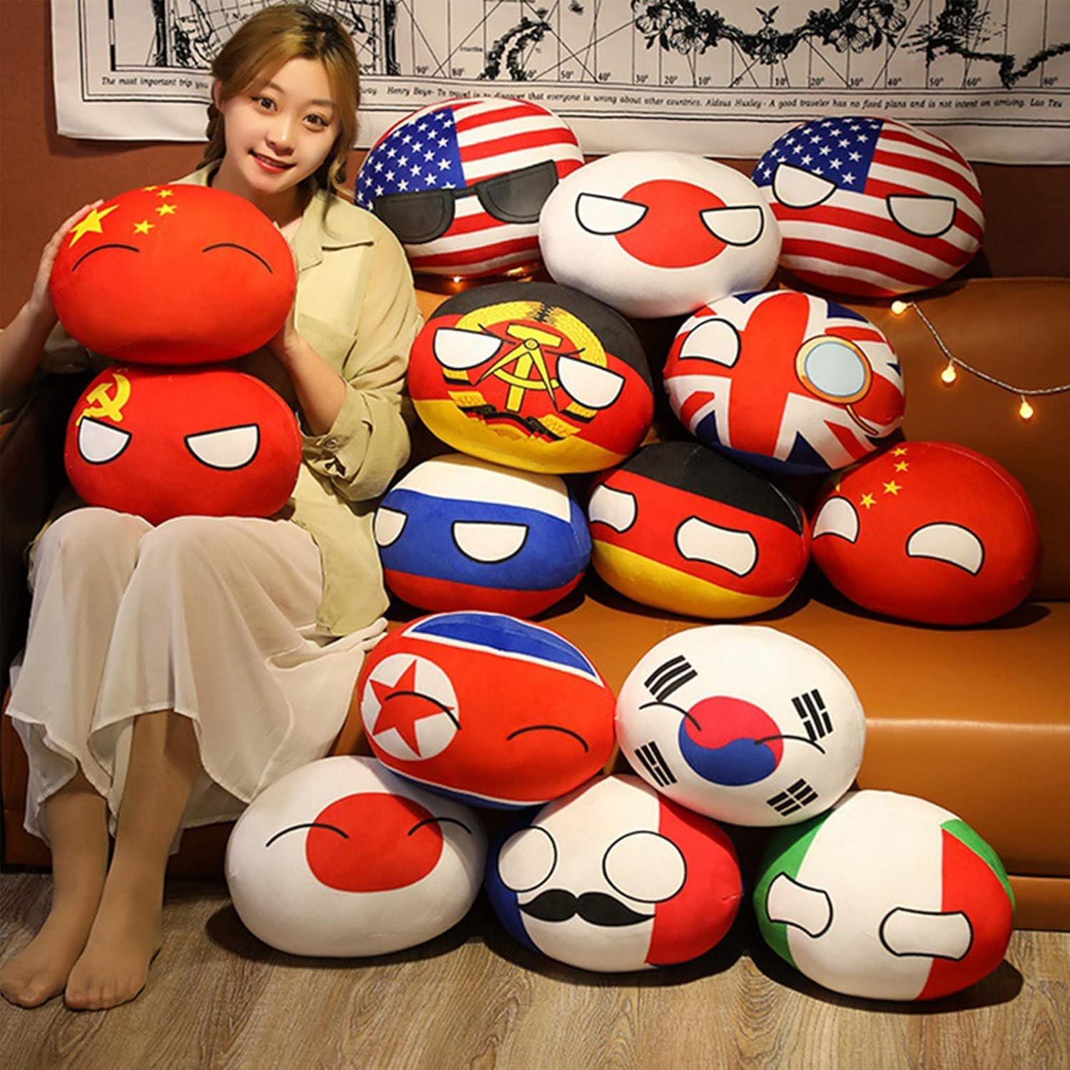 HIBILDER Country Ball Plush toy 12inch