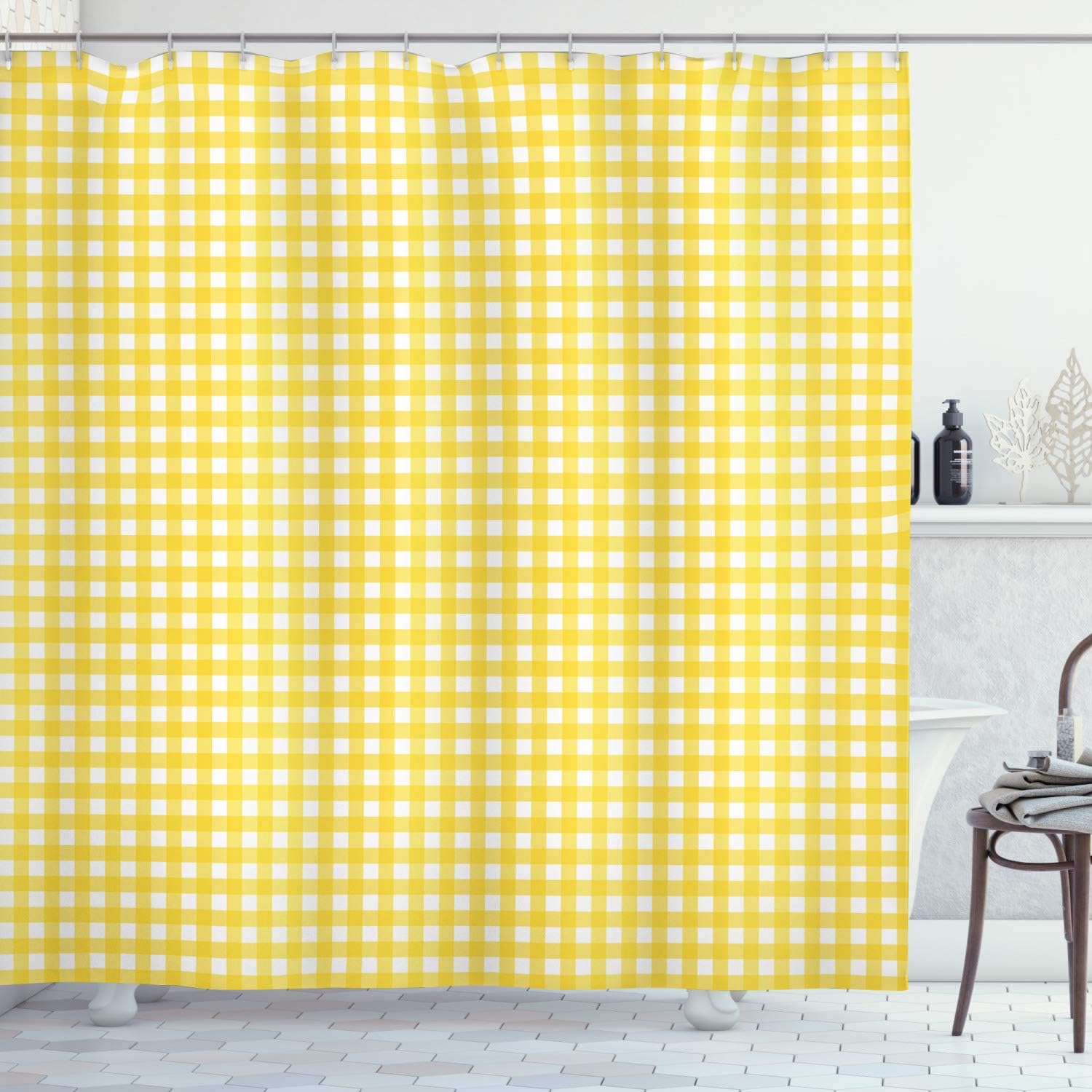 Breezy Summer Ambesonne Checkered Shower Curtain