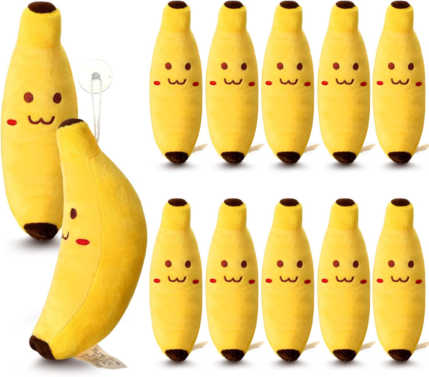 Hiboom 12-Piece Banana Plush Pillow Set