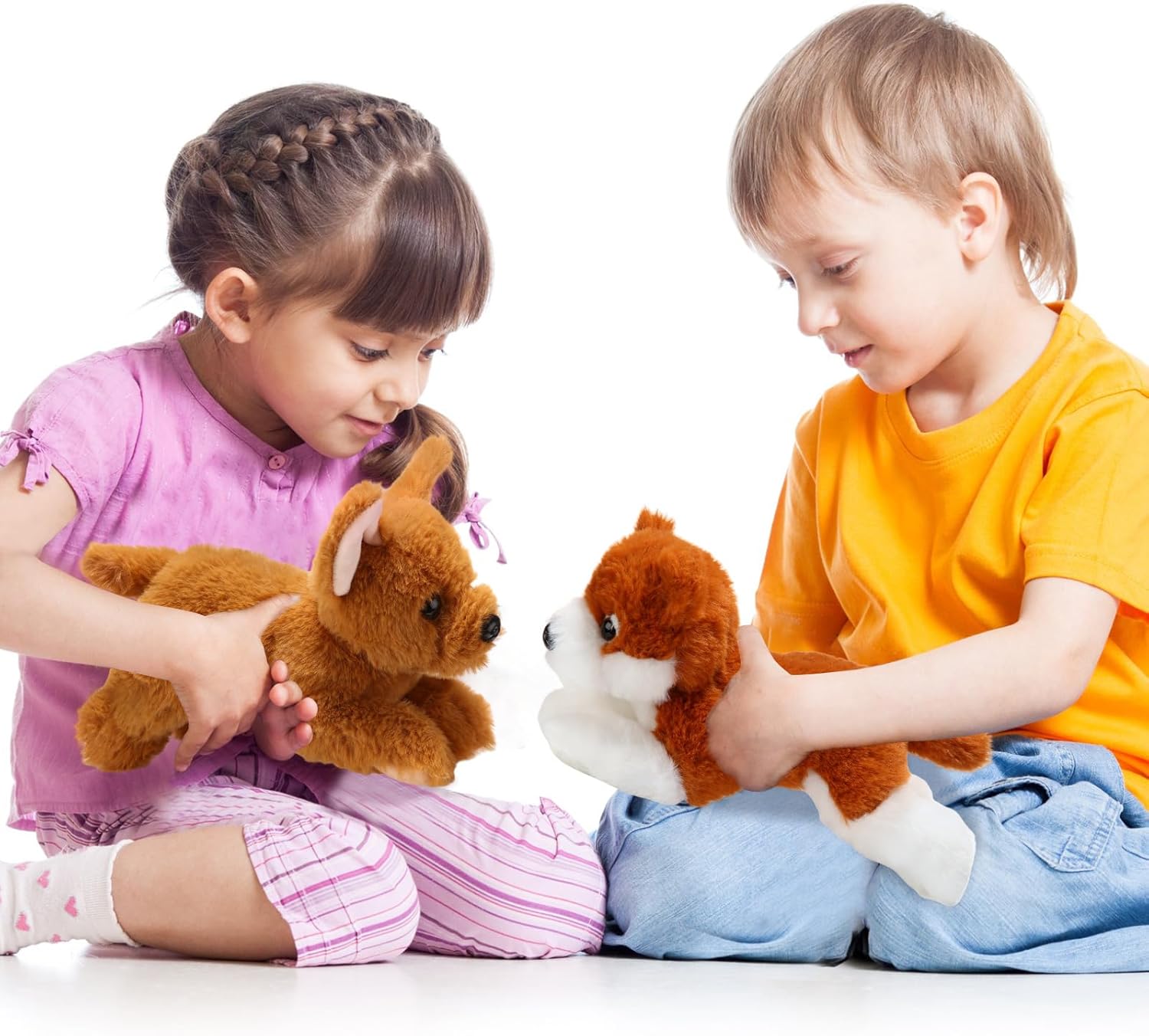 Skylety 3 Pcs Plush Dog Pillow Toy Set