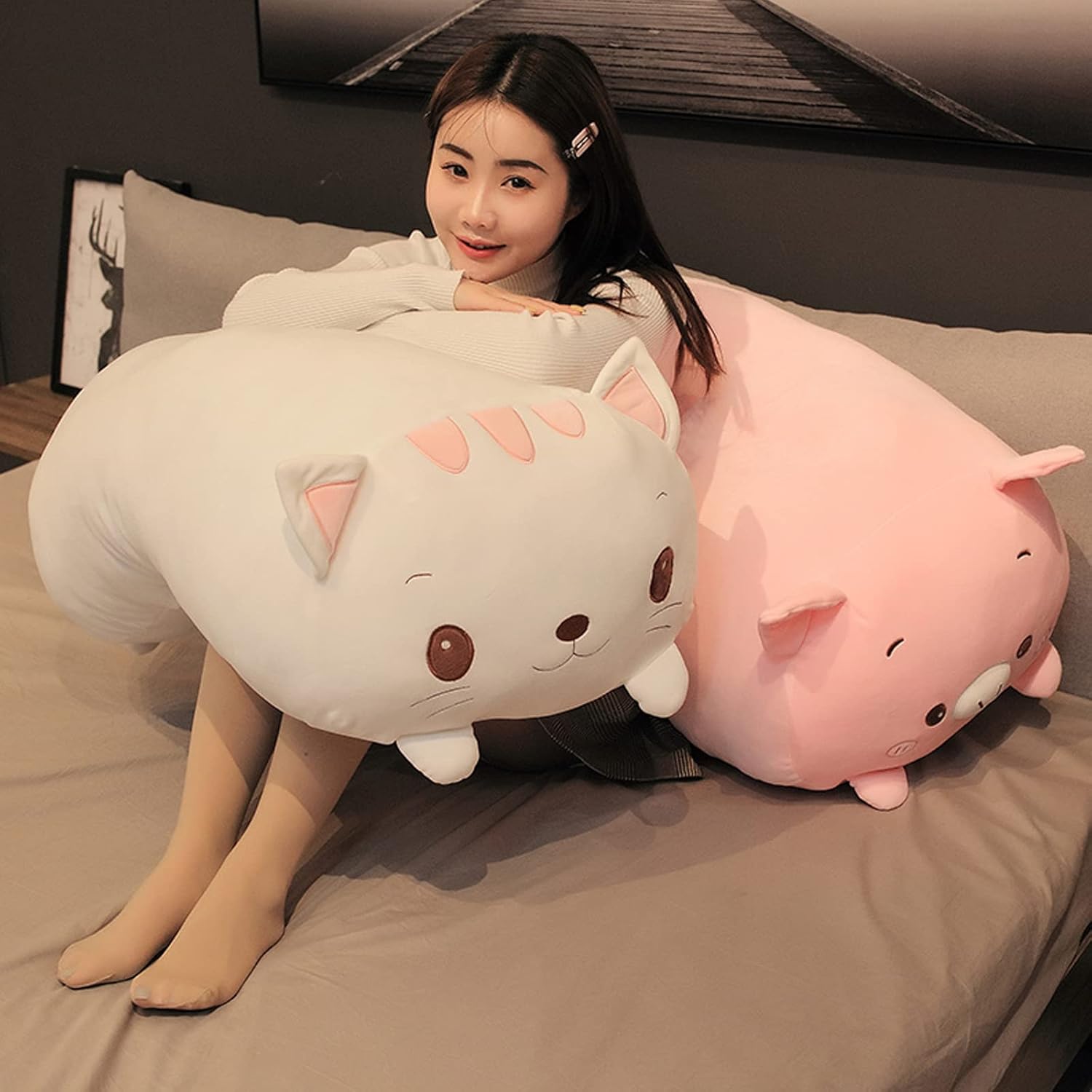 Soft Panda Plush Pillow Toy 236 Inch Hugging Pillow for Kids