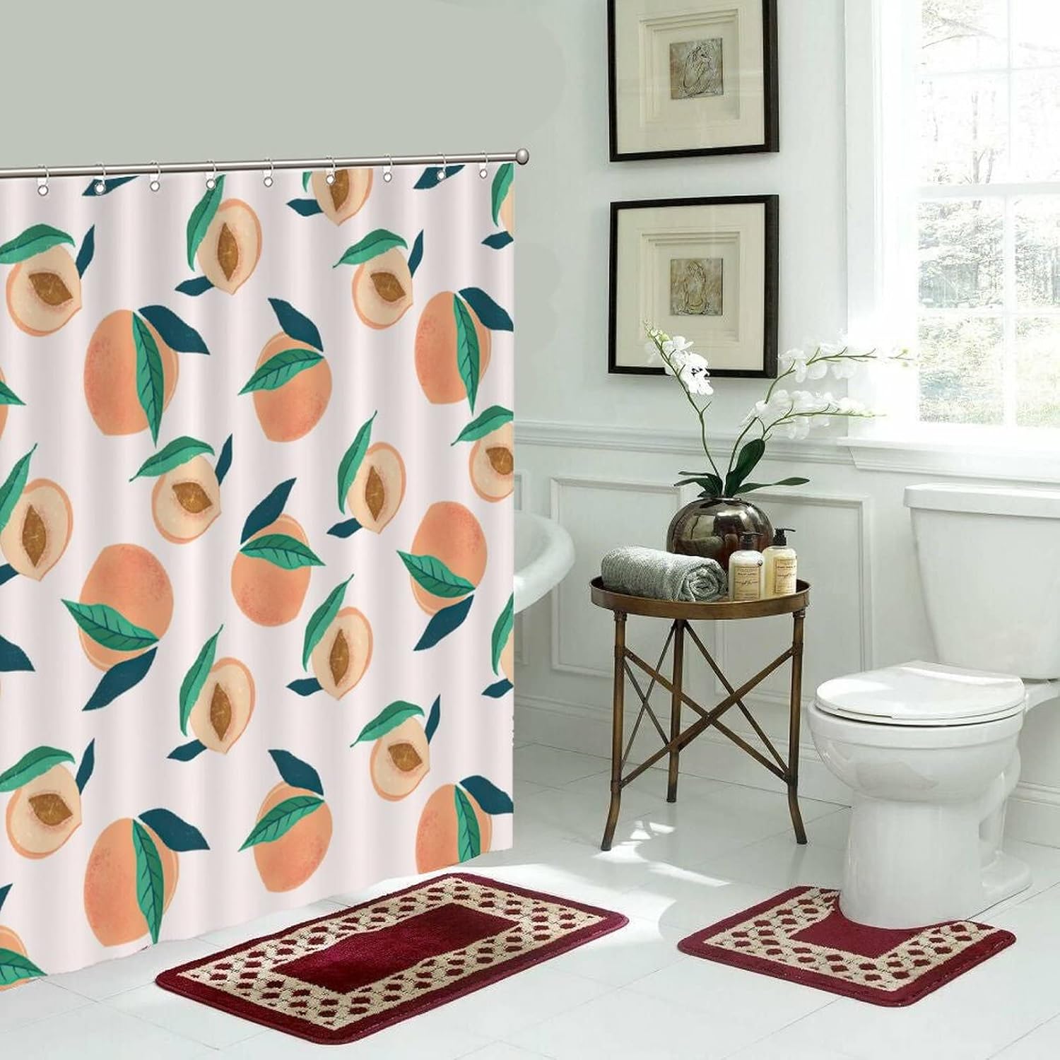 Cute Fruit shower curtain liner