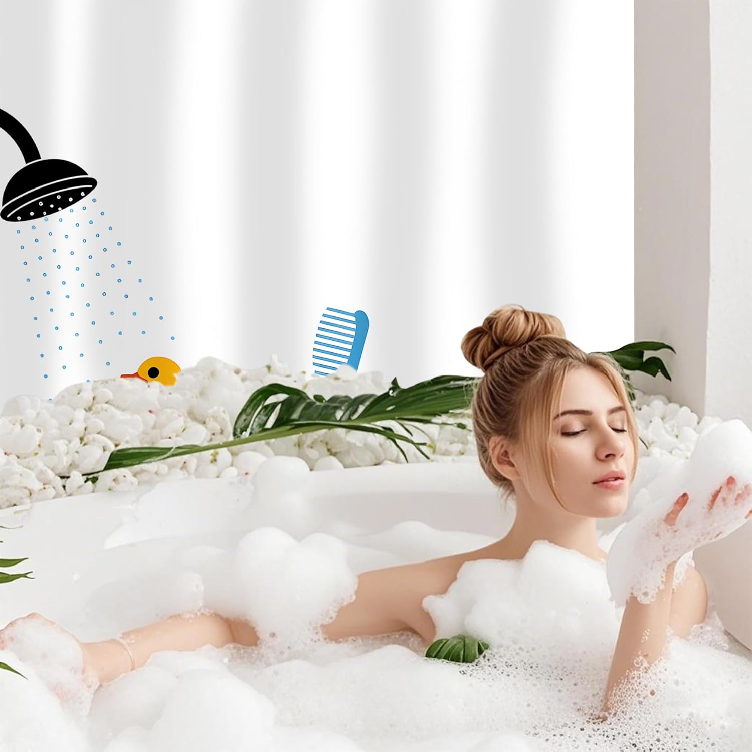 Funny Frog Shower Curtain Set 72x72