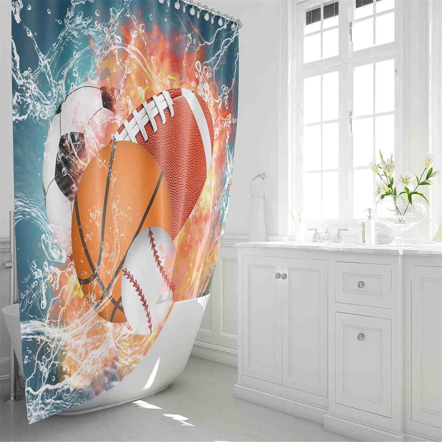 BasketballObservable Shower Curtain Set