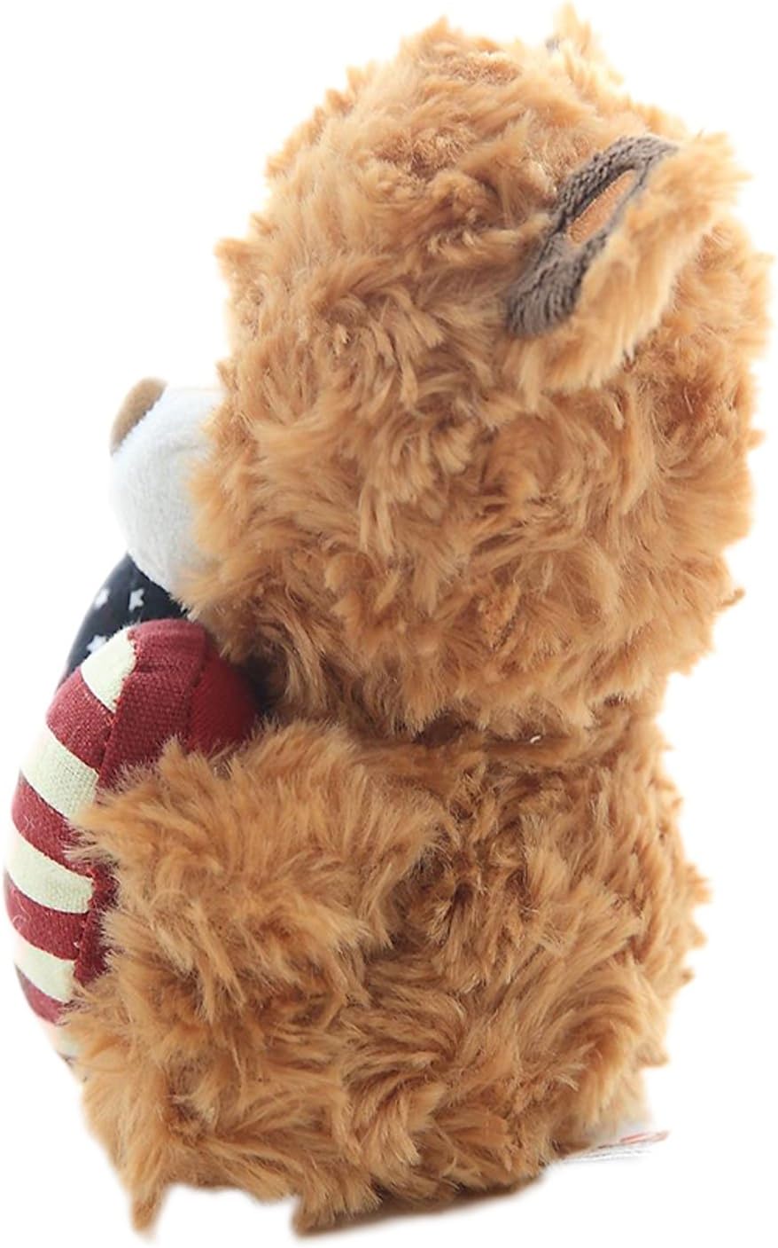 Plushland American Flag Bear Gift - Huggable Heart Stuffed Toy