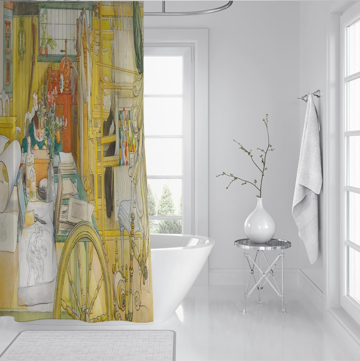 FEIPUHOME Art Rococo Style Bath Depot 78x78 inch for Modern Bathroom Turns
